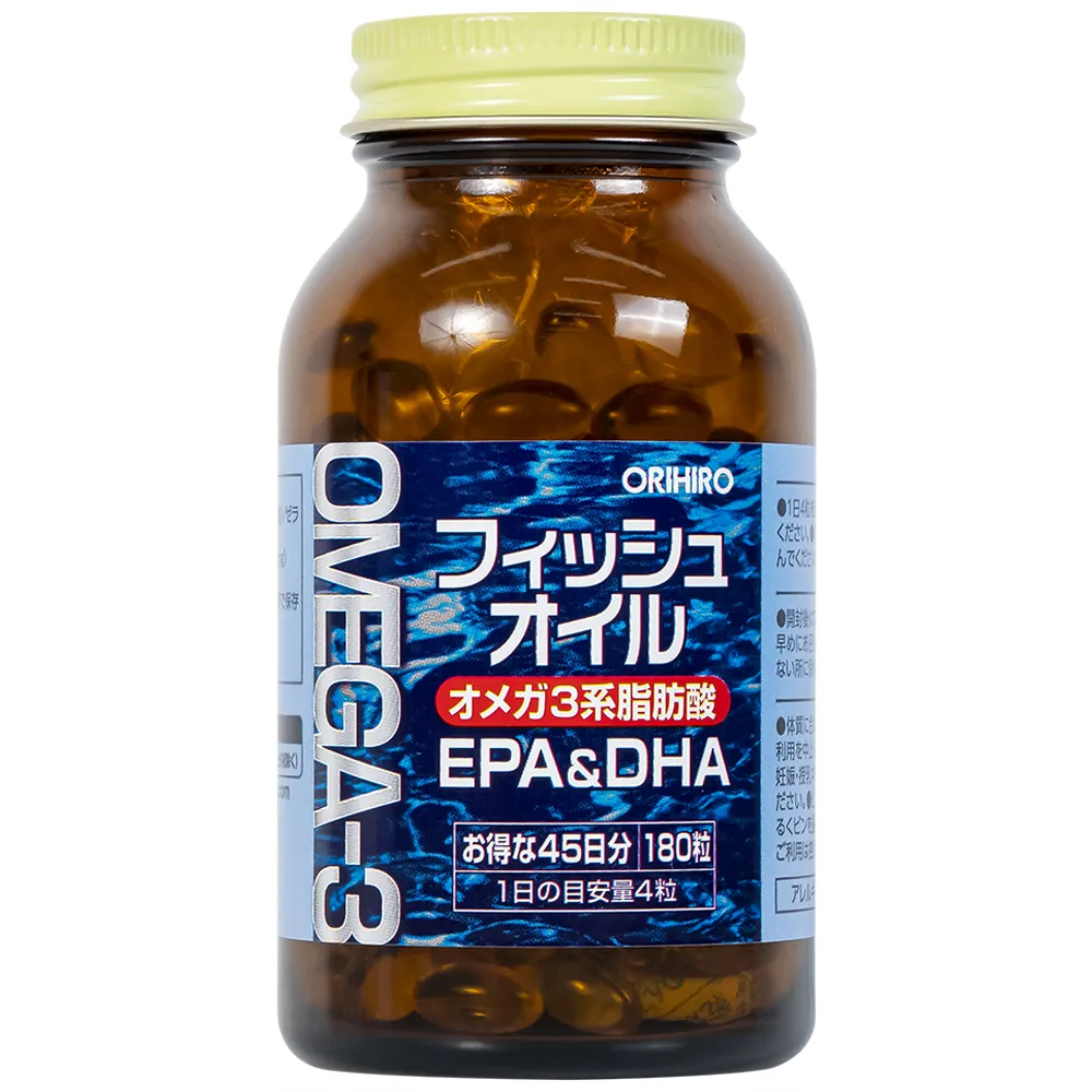 VIÊN UỐNG HỖ TRỢ CHO NÃO BỘ VÀ THỊ LỰC ORIHIRO FISH OIL 180V 2