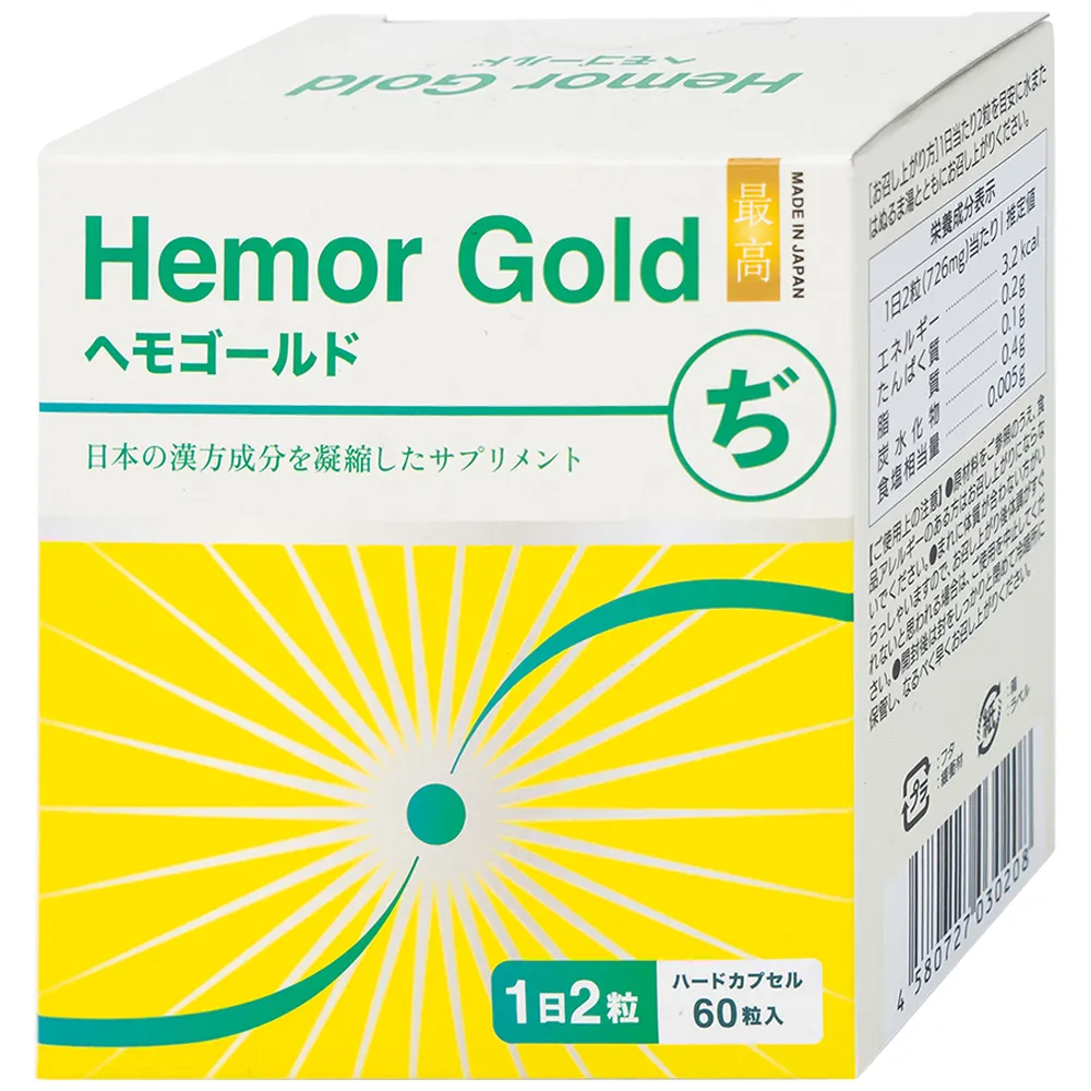 VIÊN UỐNG HỖ TRỢ CHO NGƯỜI BỊ TRĨ HEMOR GOLD JPANWELL 60V 7