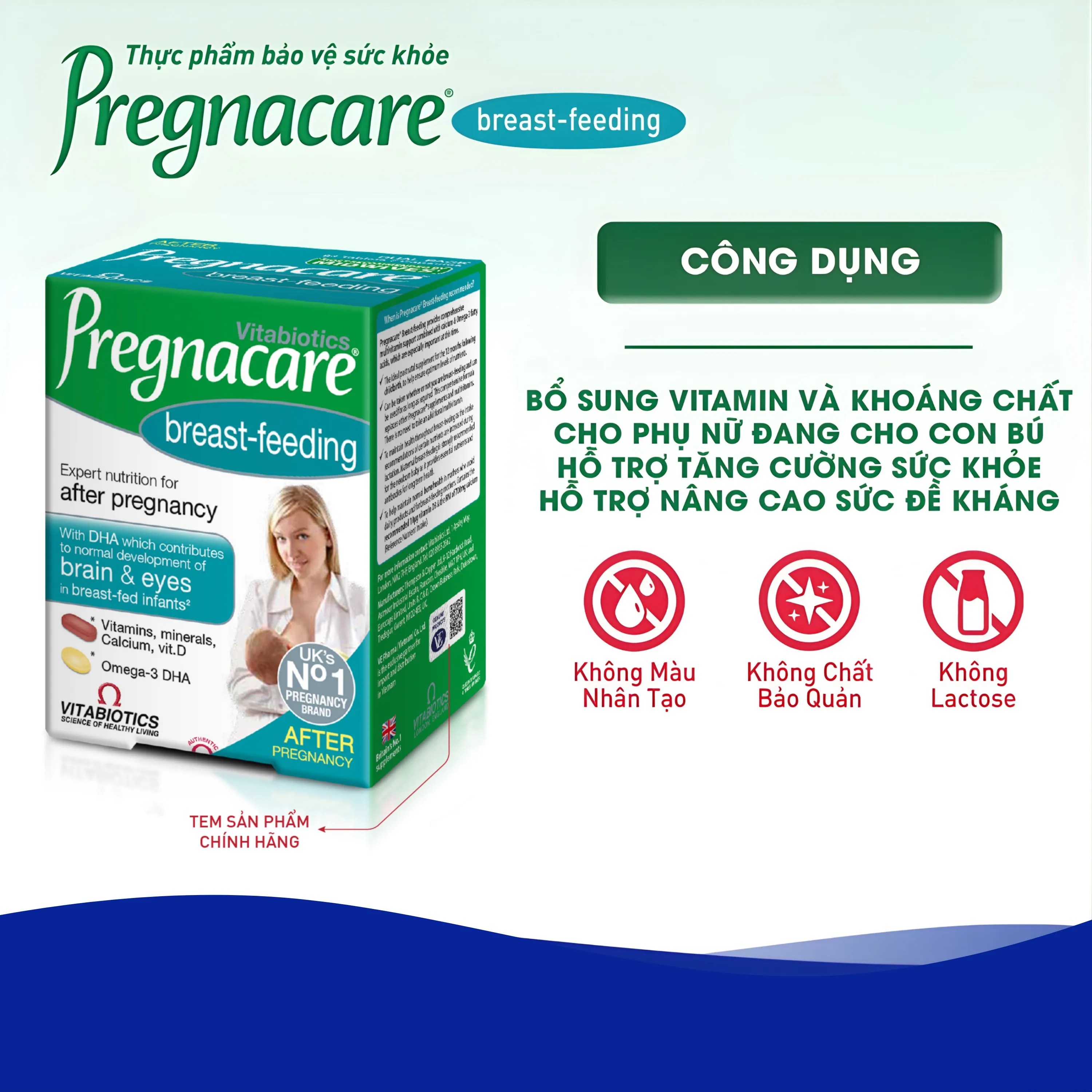 VIÊN UỐNG HỖ TRỢ CHO PHỤ NỮ CHO CON BÚ PREGNACARE BREAST-FEEDING VITABIOTICS 84V 2
