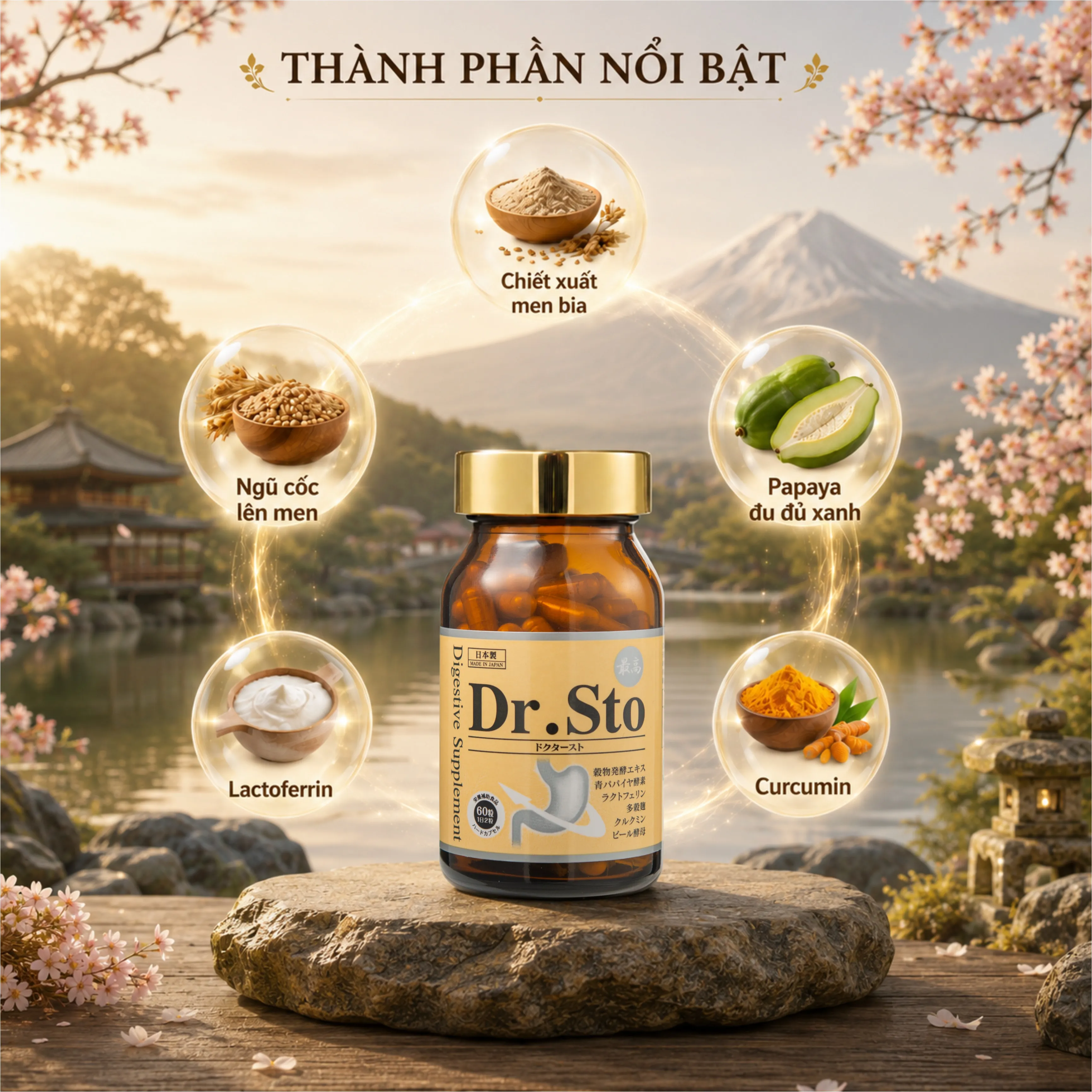 VIÊN UỐNG HỖ TRỢ DẠ DÀY DR. STO JPANWELL 60V 4