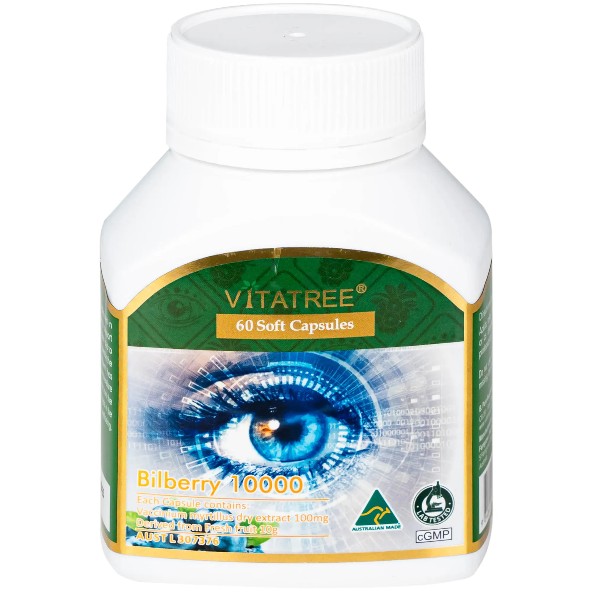 VIÊN UỐNG HỖ TRỢ DUY TRÌ SỨC KHOẺ CỦA MẮT VÀ TĂNG CƯỜNG THỊ LỰC VITATREE BILBERRY 10000 60V 10