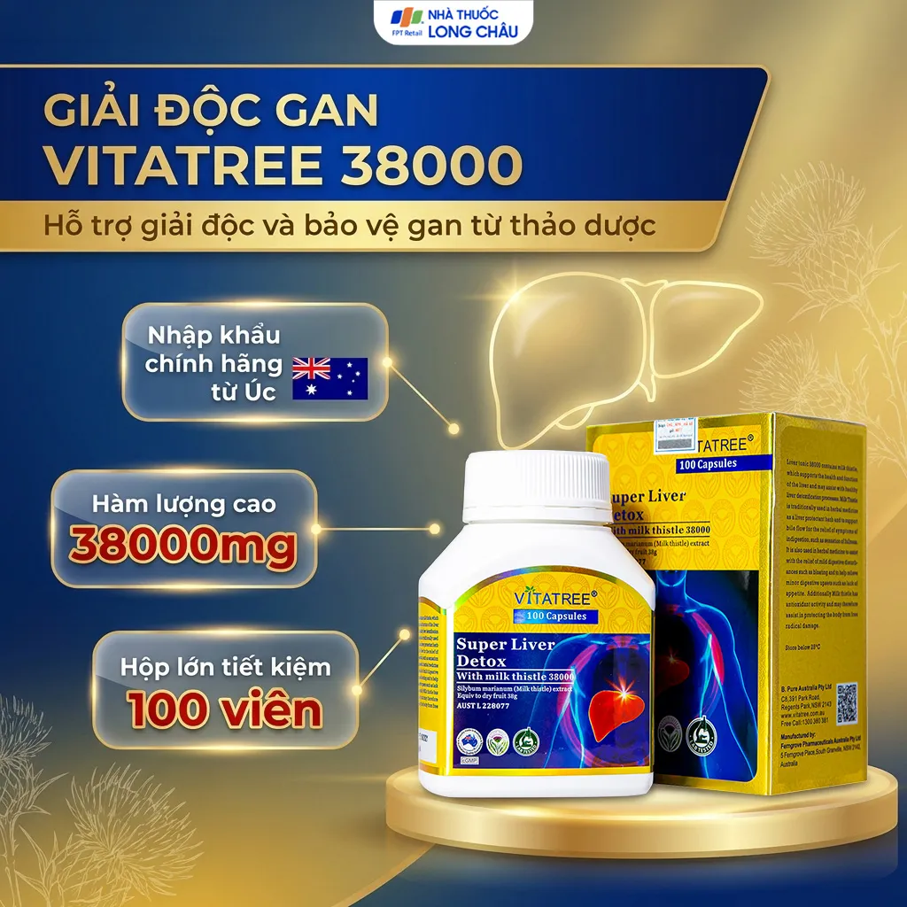 VIÊN UỐNG HỖ TRỢ GIẢI ĐỘC GAN VITATREE SUPER LIVER DETOX 100V 2