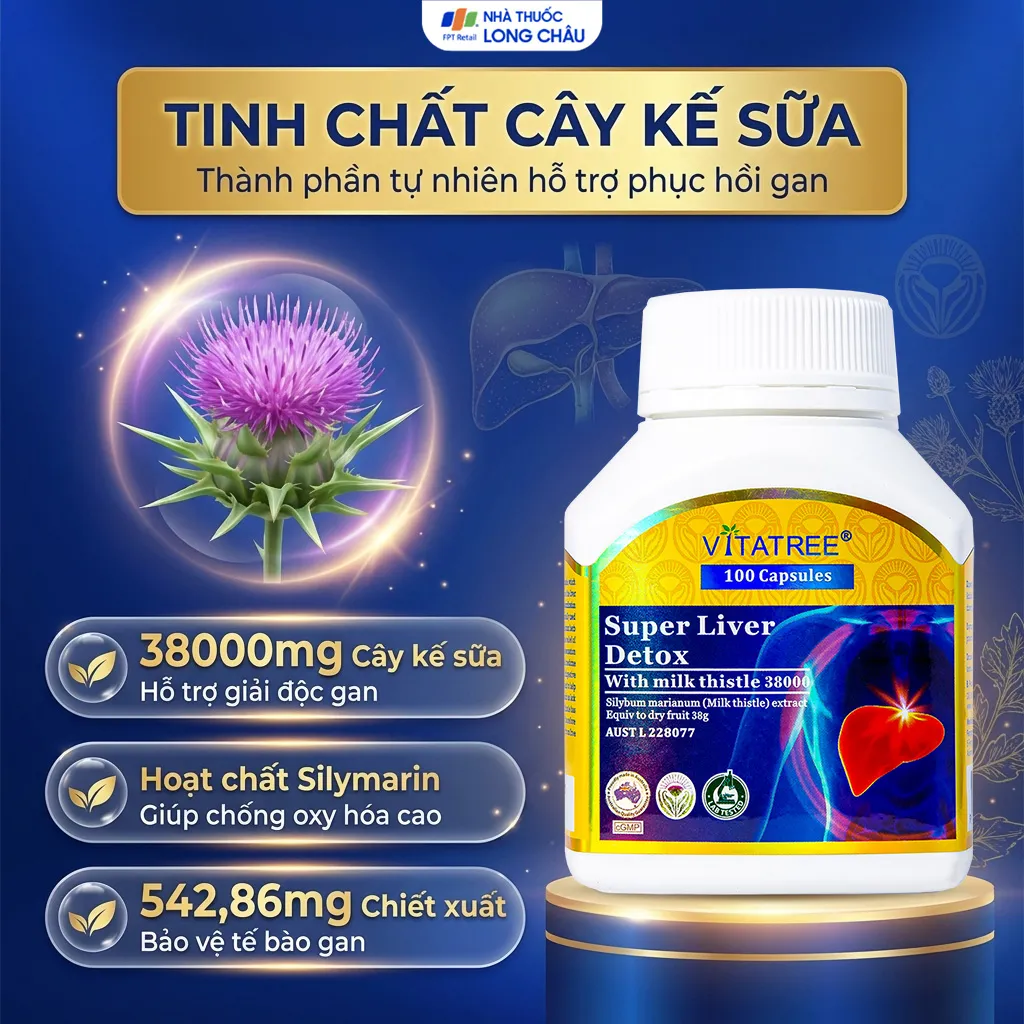 VIÊN UỐNG HỖ TRỢ GIẢI ĐỘC GAN VITATREE SUPER LIVER DETOX 100V 3