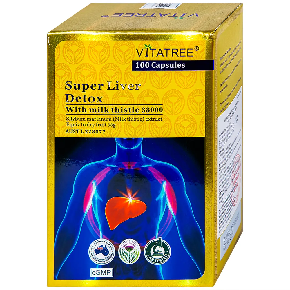 VIÊN UỐNG HỖ TRỢ GIẢI ĐỘC GAN VITATREE SUPER LIVER DETOX 100V 10