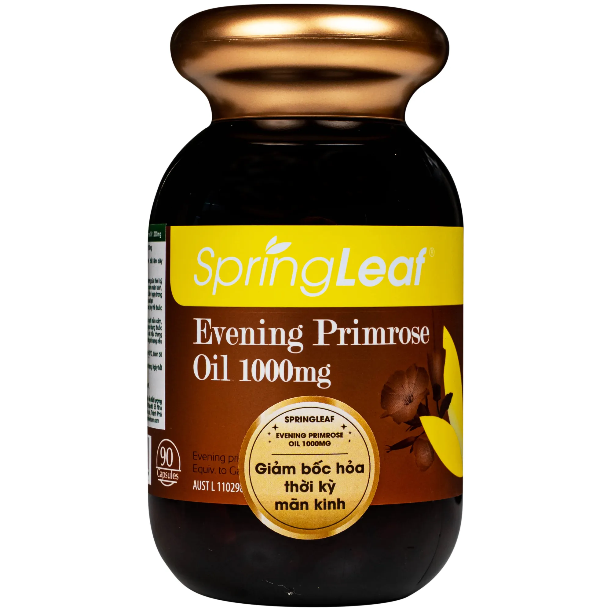 VIÊN UỐNG HỖ TRỢ GIẢM CÁC TRIỆU CHỨNG CỦA THỜI KỲ TIỀN MÃN KINH SPRING LEAF EVENING PRIMROSE OIL 1000MG 90V