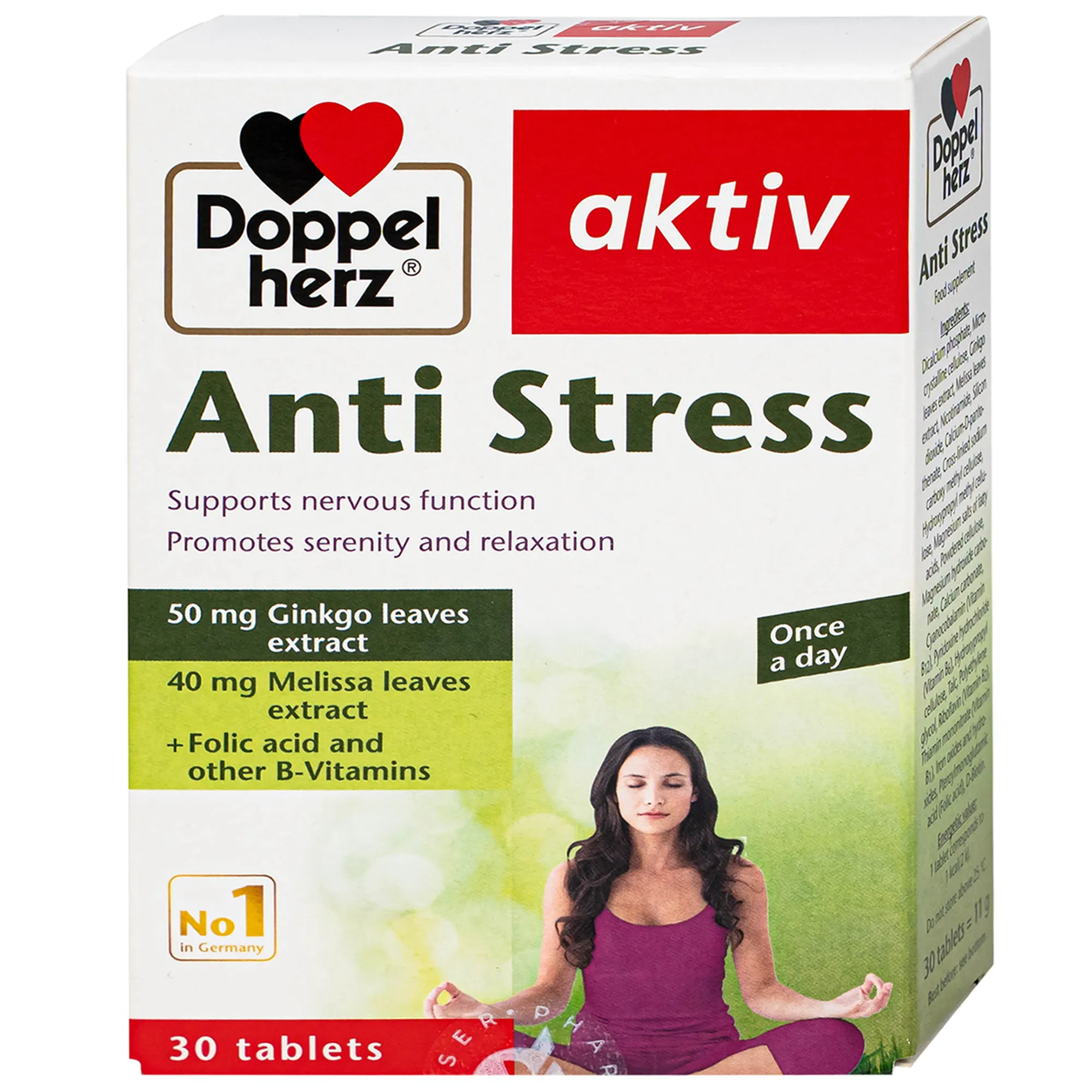 VIÊN UỐNG HỖ TRỢ GIẢM CĂNG THẲNG ANTI STRESS DOPPELHERZ 2X15 2