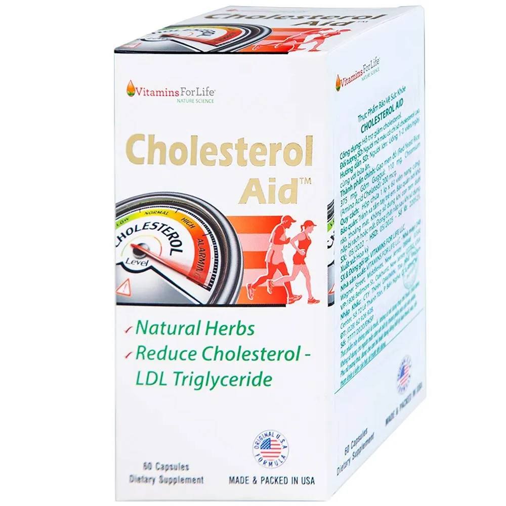 VIÊN UỐNG HỖ TRỢ GIẢM CHOLESTEROL CHO NGƯỜI BỊ MỠ MÁU-CHOLESTEROL AID VITAMINS FOR LIFE 60V 16
