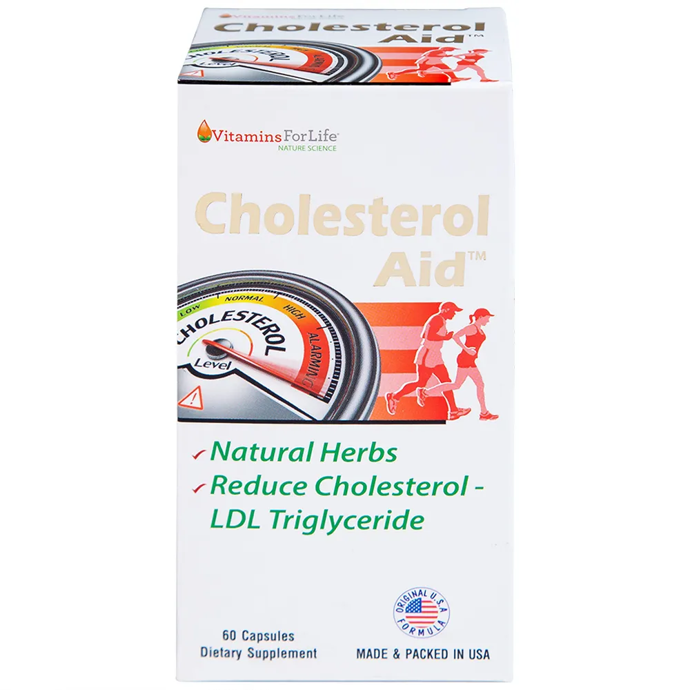 VIÊN UỐNG HỖ TRỢ GIẢM CHOLESTEROL CHO NGƯỜI BỊ MỠ MÁU-CHOLESTEROL AID VITAMINS FOR LIFE 60V 7