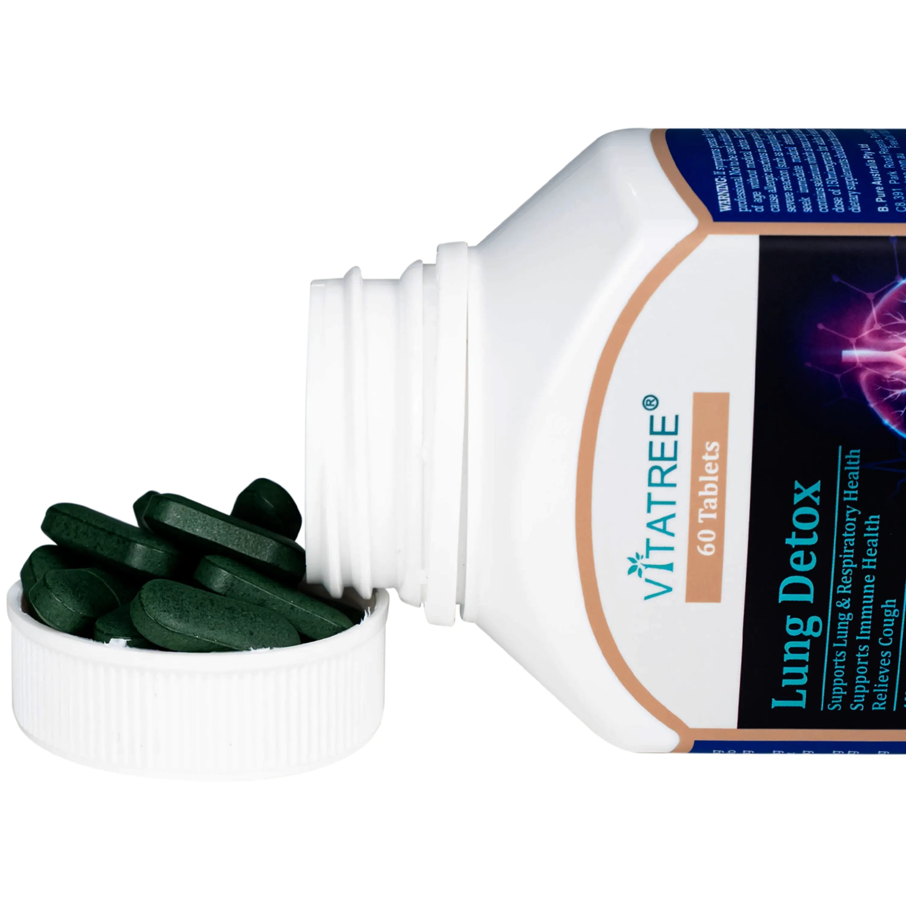 VIÊN UỐNG HỖ TRỢ GIẢM HO, TĂNG CƯỜNG SỨC ĐỀ KHÁNG VITATREE LUNG DETOX 60V 5
