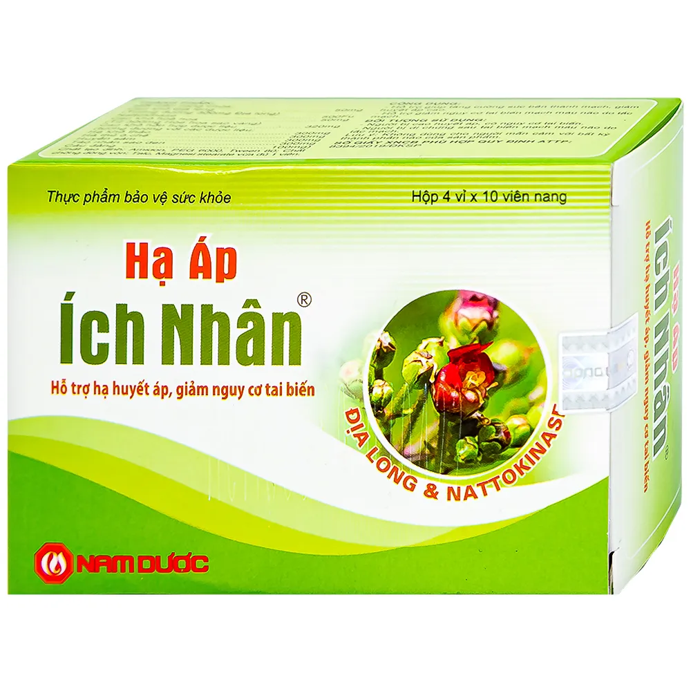 VIÊN UỐNG HỖ TRỢ GIẢM HUYẾT ÁP CAO HẠ ÁP ÍCH NHÂN 4X10