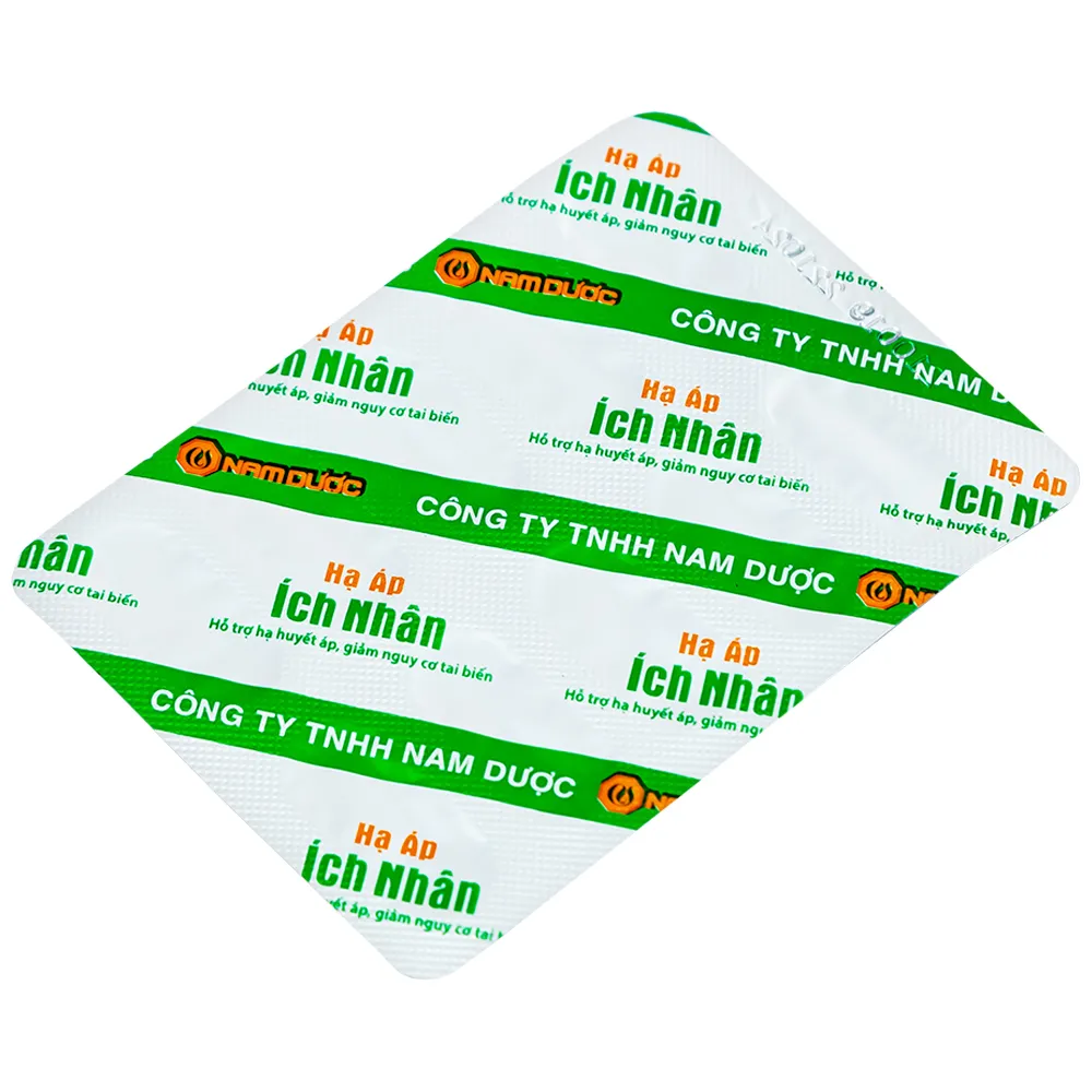 VIÊN UỐNG HỖ TRỢ GIẢM HUYẾT ÁP CAO HẠ ÁP ÍCH NHÂN 4X10 3