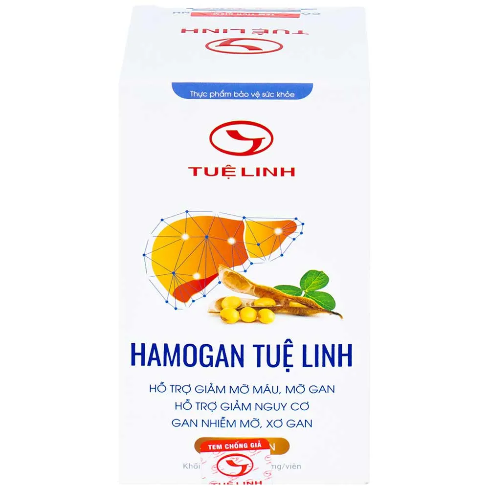 VIÊN UỐNG HỖ TRỢ GIẢM MỠ MÁU, MỠ GAN HAMOGAN TUỆ LINH 30V 5