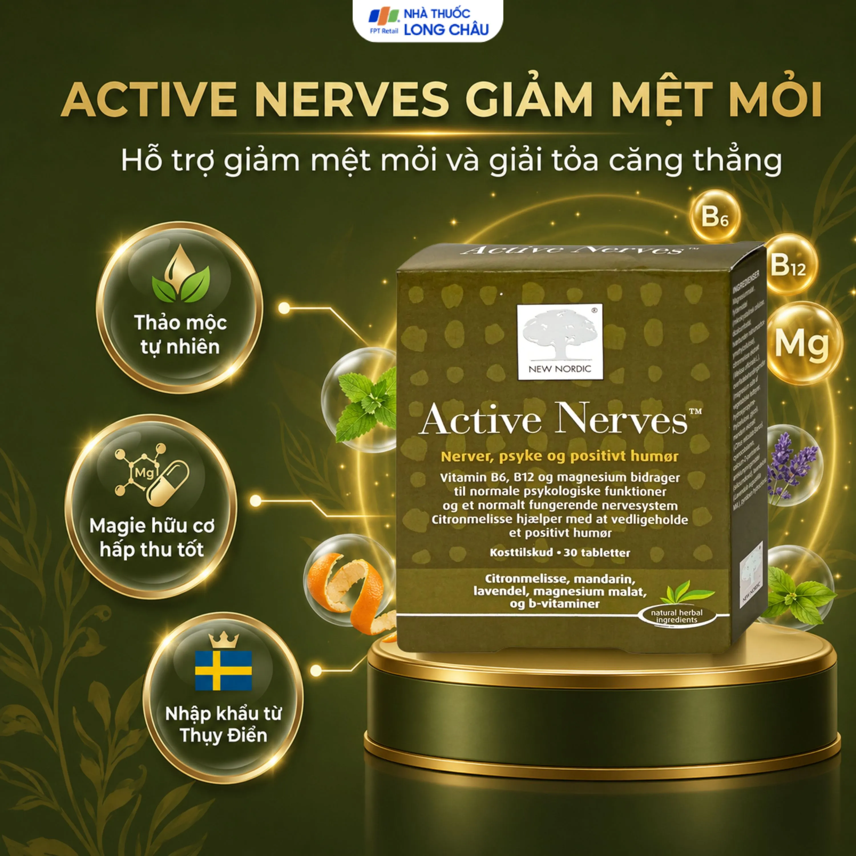 VIÊN UỐNG HỖ TRỢ GIẢM MỆT MỎI ACTIVE NERVES NEW NORDIC 30V 2
