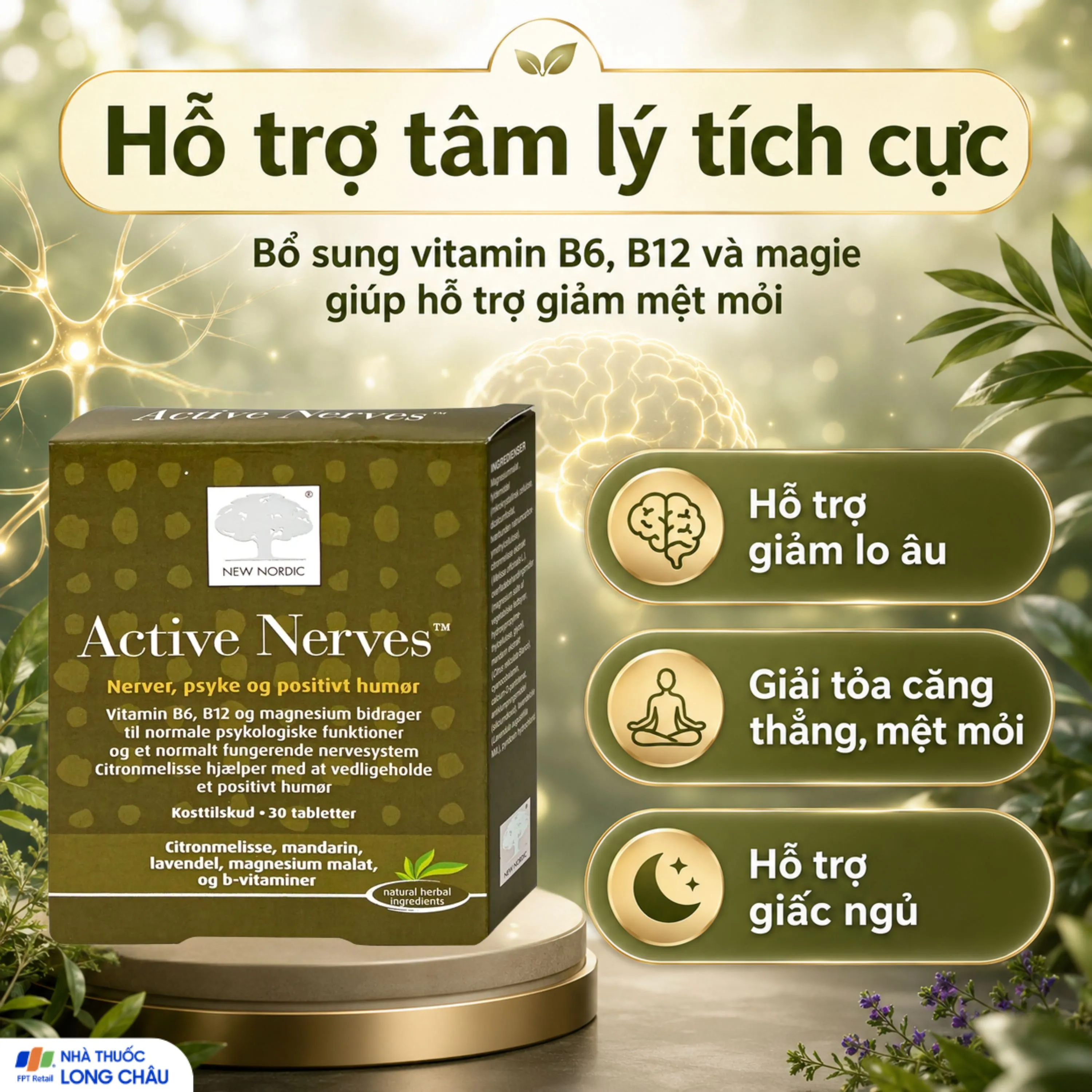 VIÊN UỐNG HỖ TRỢ GIẢM MỆT MỎI ACTIVE NERVES NEW NORDIC 30V 3