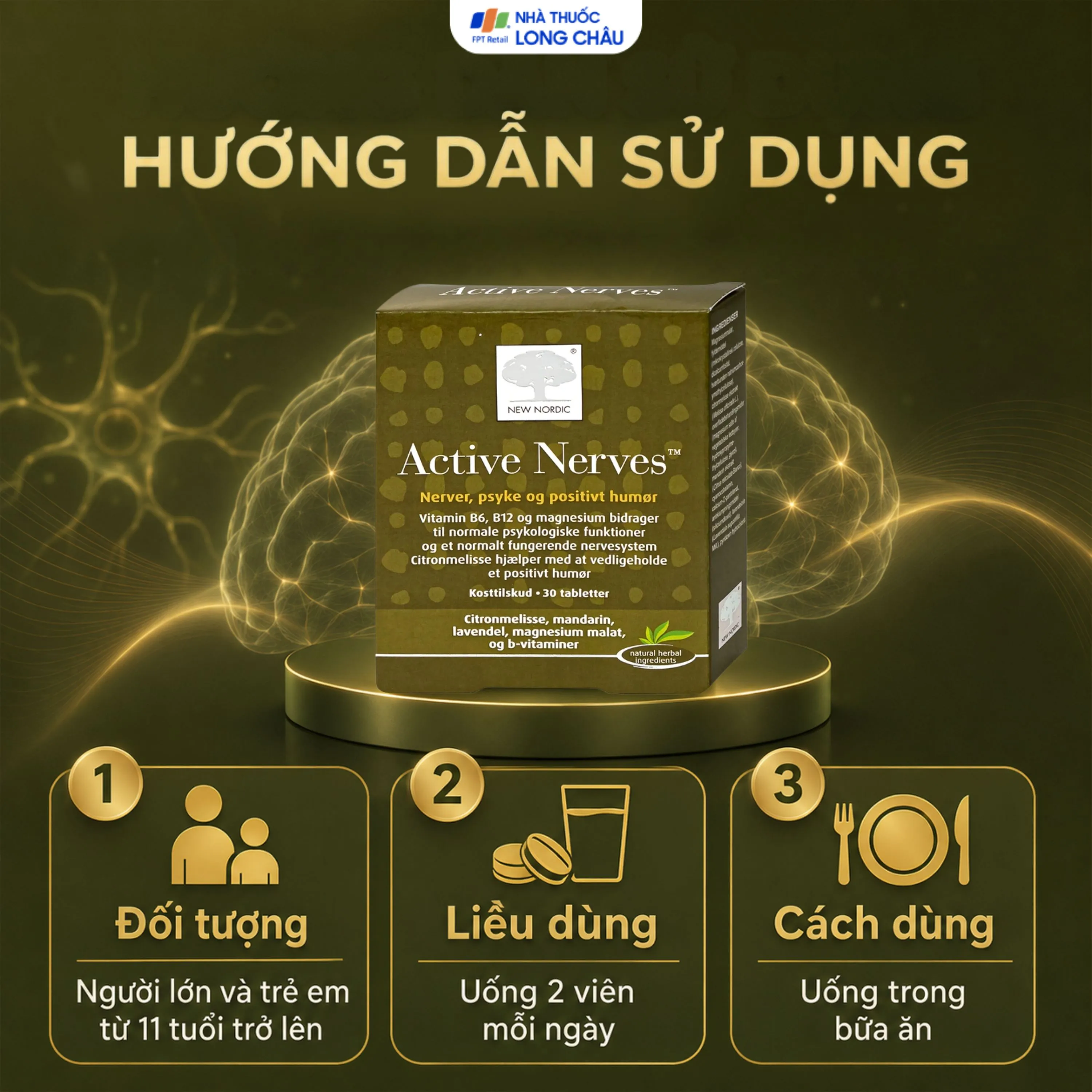 VIÊN UỐNG HỖ TRỢ GIẢM MỆT MỎI ACTIVE NERVES NEW NORDIC 30V 5