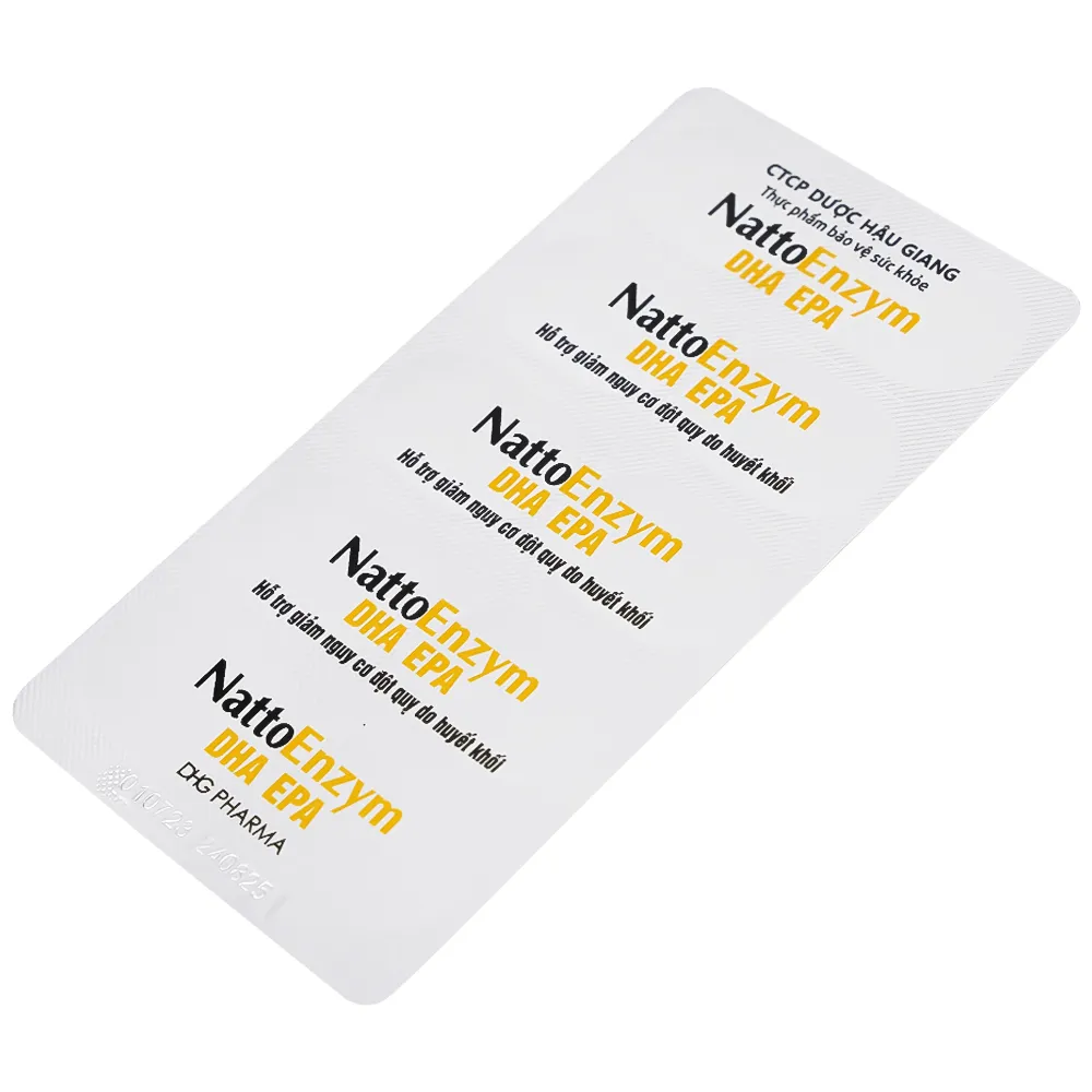 VIÊN UỐNG HỖ TRỢ GIẢM NGUY CƠ ĐỘT QUỴ DO HUYẾT KHỐI NATTOENZYM DHA EPA DHG 2X10 11
