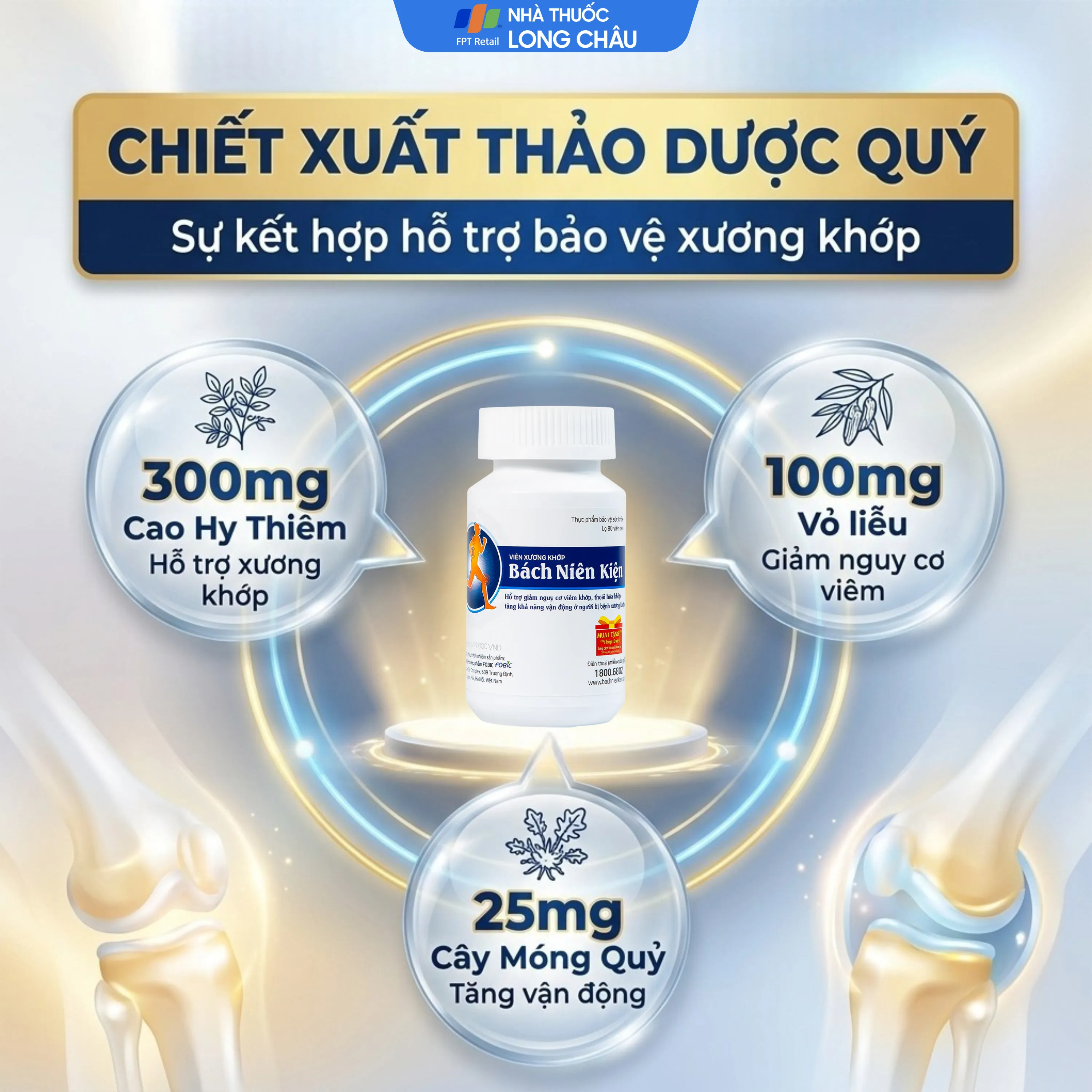VIÊN UỐNG HỖ TRỢ GIẢM NGUY CƠ VIÊM KHỚP BÁCH NIÊN KIỆN FOBIC 80V 2