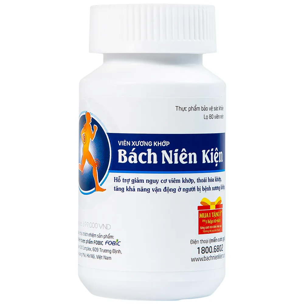VIÊN UỐNG HỖ TRỢ GIẢM NGUY CƠ VIÊM KHỚP BÁCH NIÊN KIỆN FOBIC 80V 5