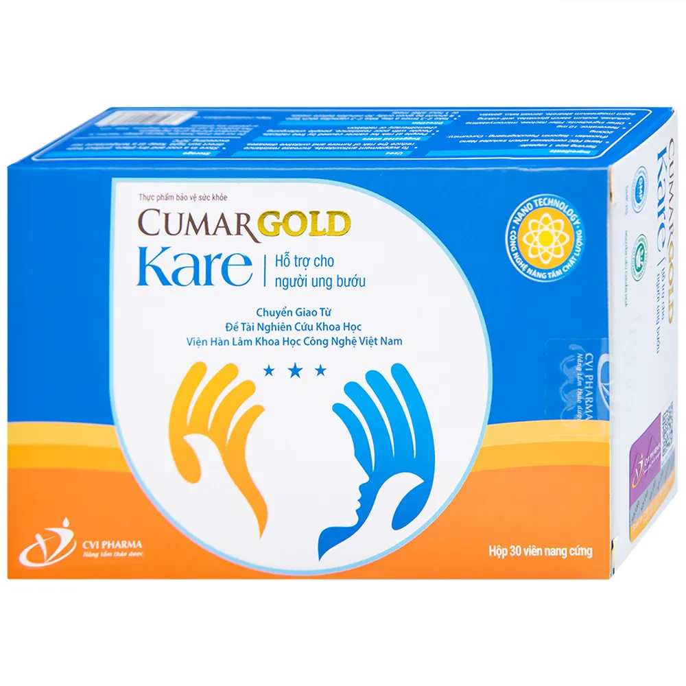 VIÊN UỐNG HỖ TRỢ GIẢM NGUY CƠ MẮC UNG BƯỚU CUMARGOLD KARE CVI 3X10