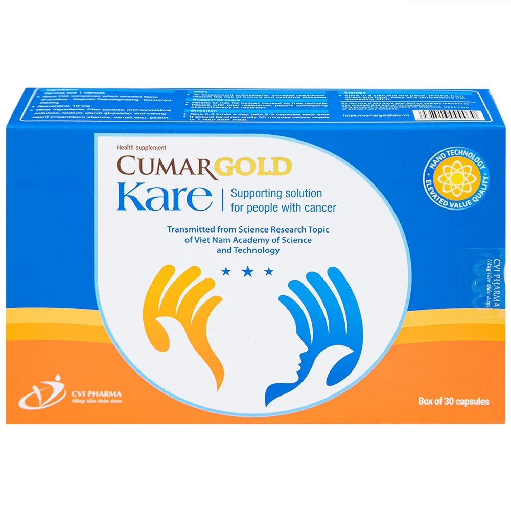 VIÊN UỐNG HỖ TRỢ GIẢM NGUY CƠ MẮC UNG BƯỚU CUMARGOLD KARE CVI 3X10 5