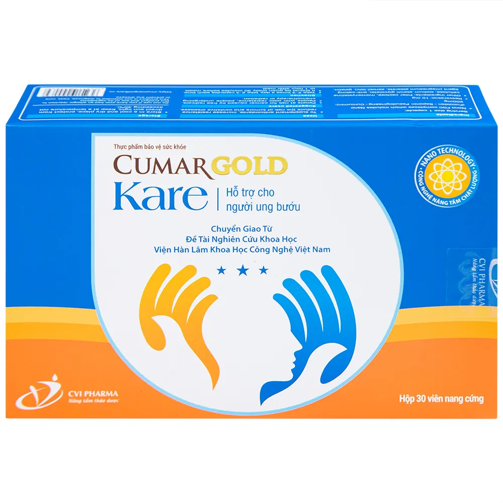 VIÊN UỐNG HỖ TRỢ GIẢM NGUY CƠ MẮC UNG BƯỚU CUMARGOLD KARE CVI 3X10 6