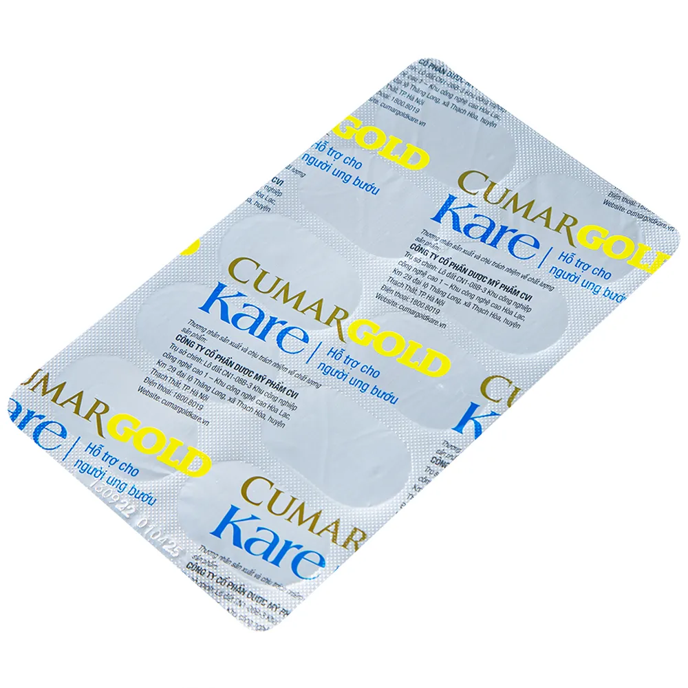 VIÊN UỐNG HỖ TRỢ GIẢM NGUY CƠ MẮC UNG BƯỚU CUMARGOLD KARE CVI 3X10 7