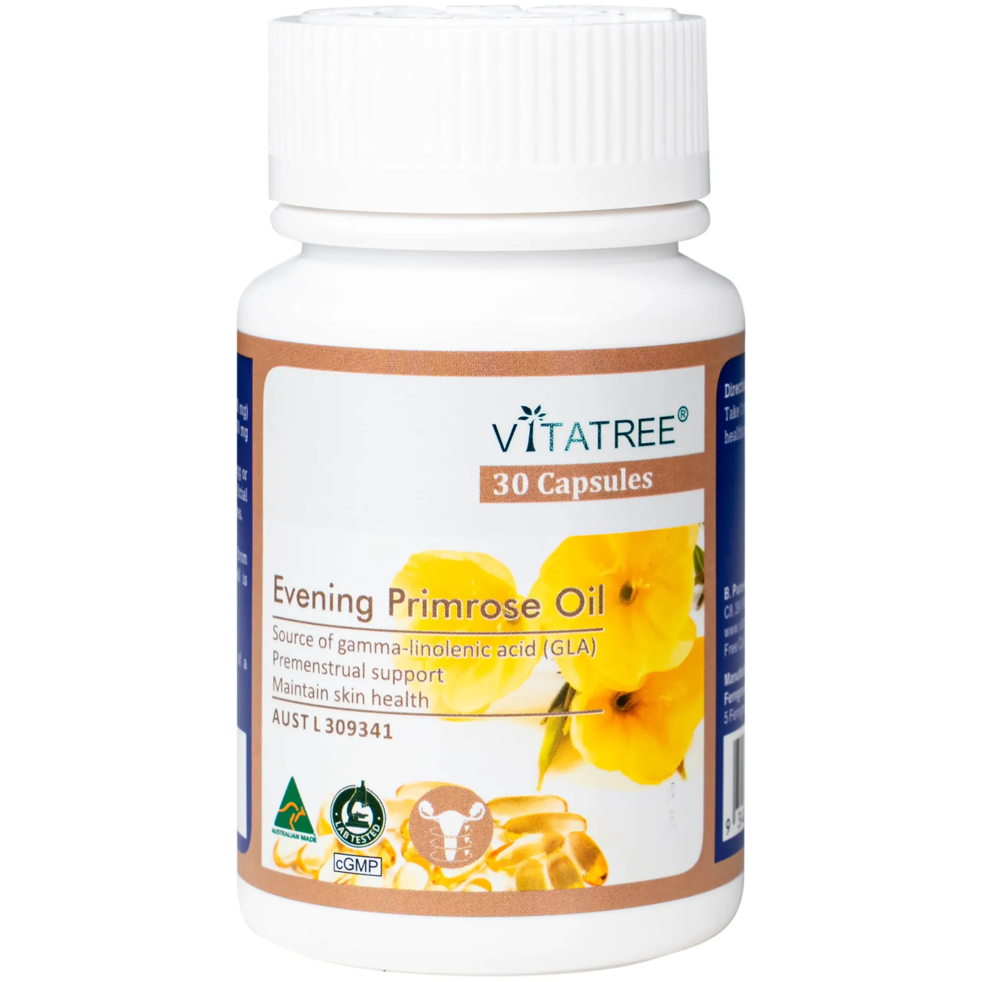 VIÊN UỐNG HỖ TRỢ GIẢM TRIỆU CHỨNG CỦA TIỀN KINH NGUYỆT VITATREE EVENING PRIMROSE OIL 30V 5