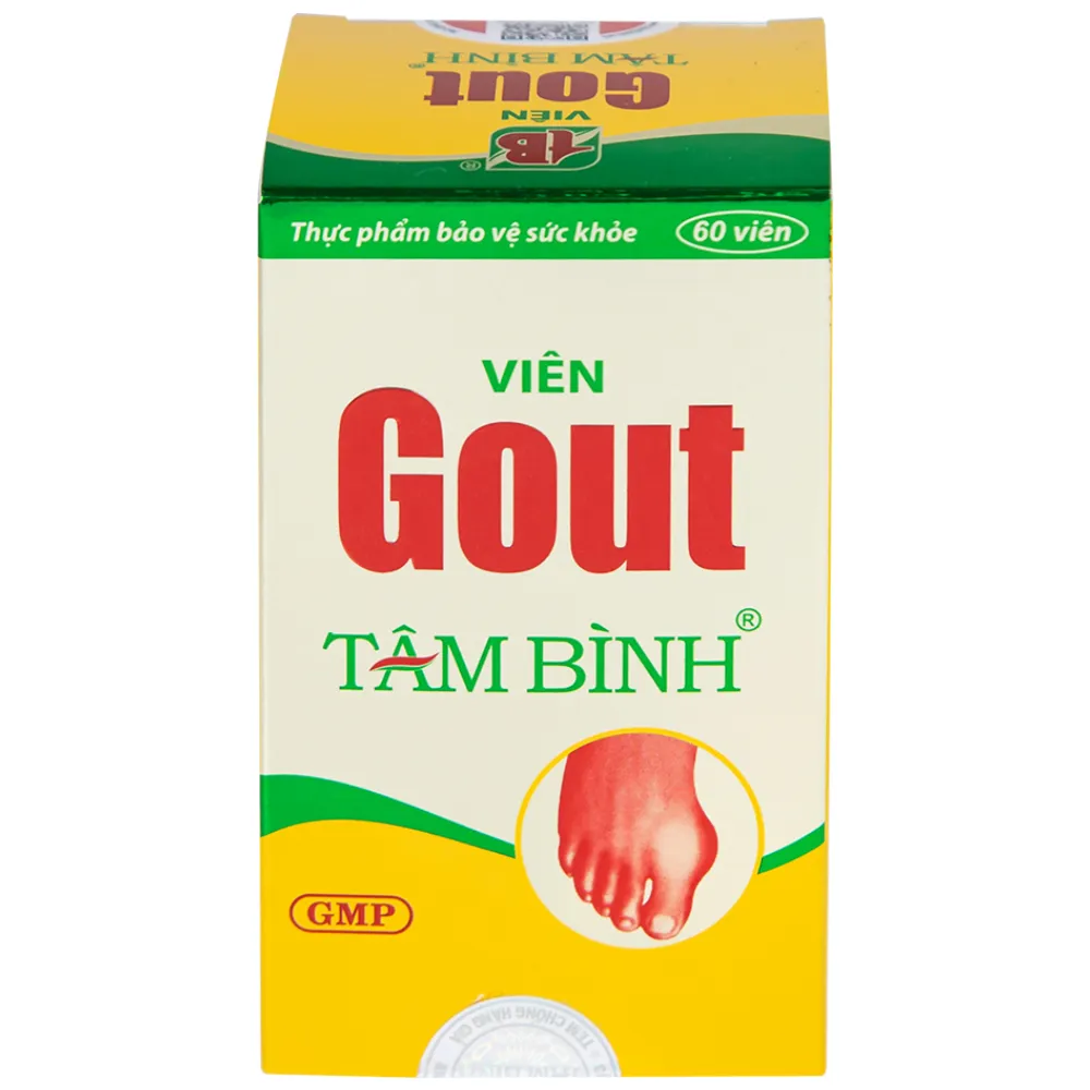 VIÊN UỐNG HỖ TRỢ GIẢM TRIỆU CHỨNG ĐAU DO GÚT GOUT TÂM BÌNH 60V 7