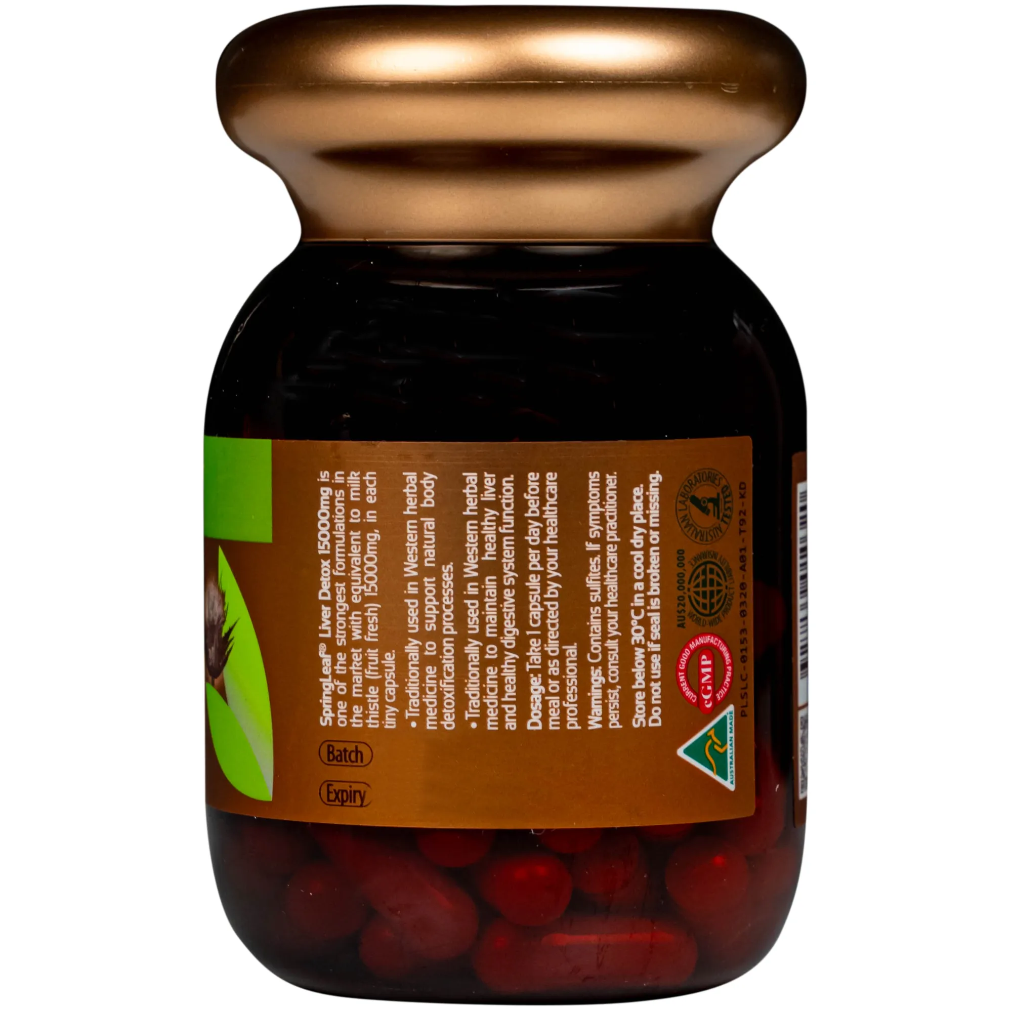 VIÊN UỐNG HỖ TRỢ GIÚP GIẢI ĐỘC GAN, BẢO VỆ GAN SPRING LEAF LIVER DETOX 15000MG 60V 2