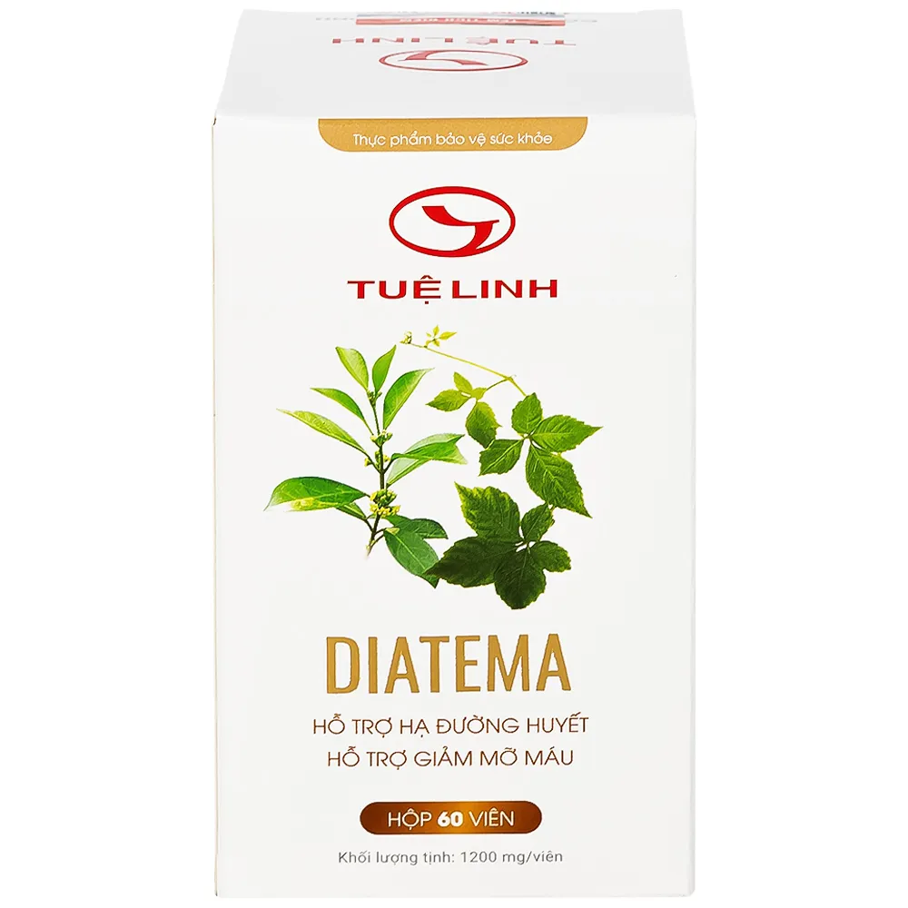 VIÊN UỐNG HỖ TRỢ HẠ ĐƯỜNG HUYẾT DIATEMA TUỆ LINH 60V 5