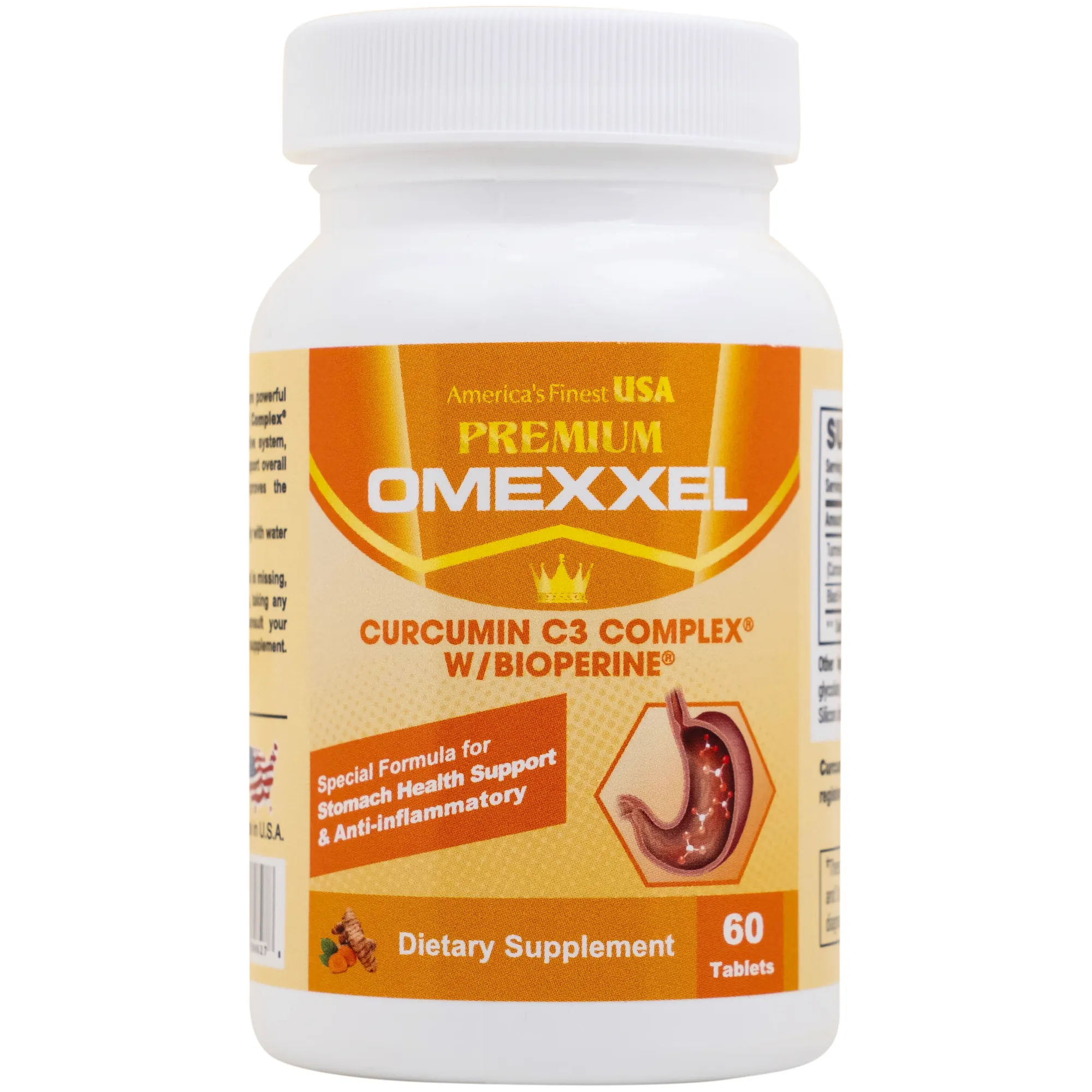 VIÊN UỐNG HỖ TRỢ HỆ TIÊU HÓA PREMIUM OMEXXEL CURCUMIN C3 COMPLEX W/BIOPERINE 60V 13