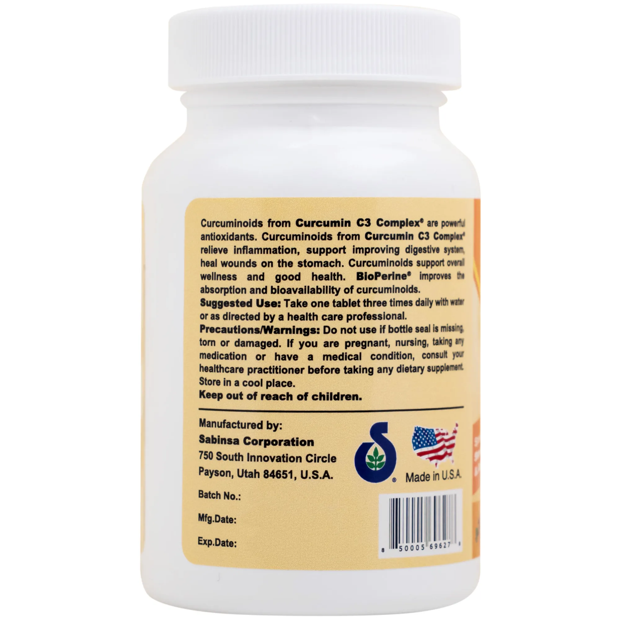 VIÊN UỐNG HỖ TRỢ HỆ TIÊU HÓA PREMIUM OMEXXEL CURCUMIN C3 COMPLEX W/BIOPERINE 60V 15