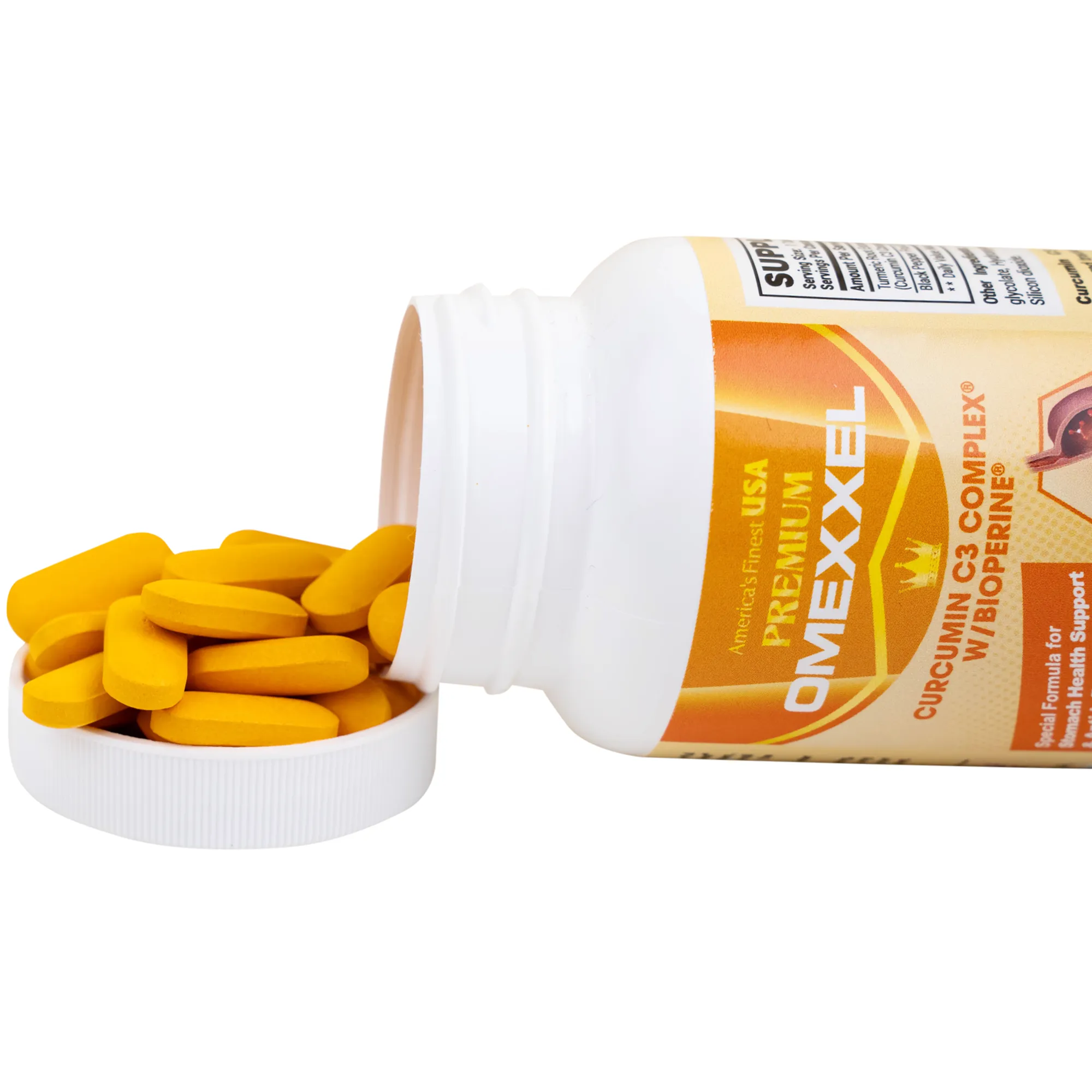 VIÊN UỐNG HỖ TRỢ HỆ TIÊU HÓA PREMIUM OMEXXEL CURCUMIN C3 COMPLEX W/BIOPERINE 60V 7