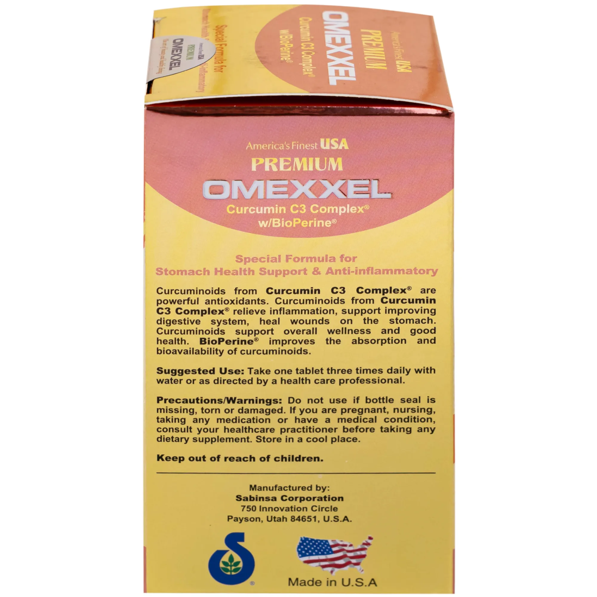 VIÊN UỐNG HỖ TRỢ HỆ TIÊU HÓA PREMIUM OMEXXEL CURCUMIN C3 COMPLEX W/BIOPERINE 60V 10