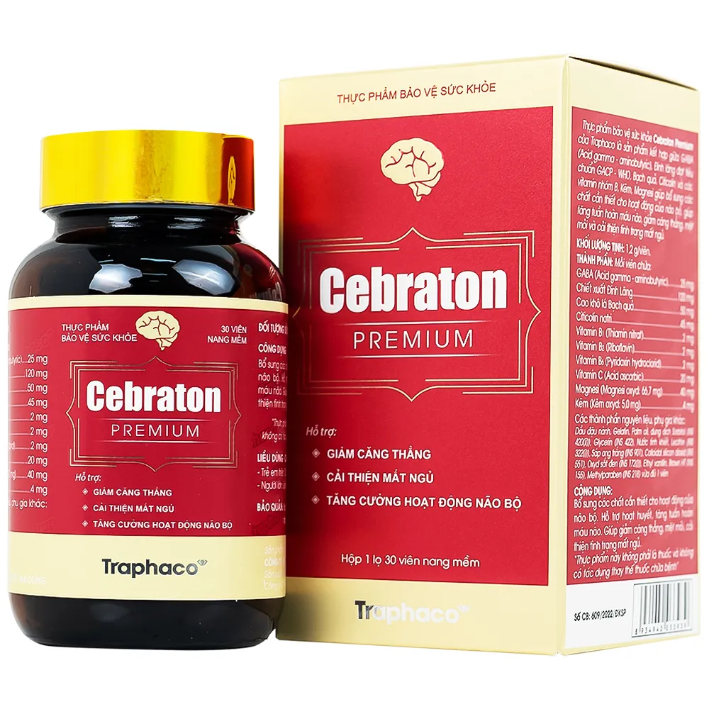 VIÊN UỐNG HỖ TRỢ HOẠT HUYẾT CEBRATON PREMIUM TRAPHACO 30V
