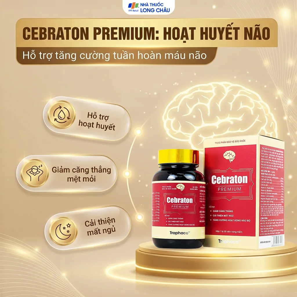 VIÊN UỐNG HỖ TRỢ HOẠT HUYẾT CEBRATON PREMIUM TRAPHACO 30V 2