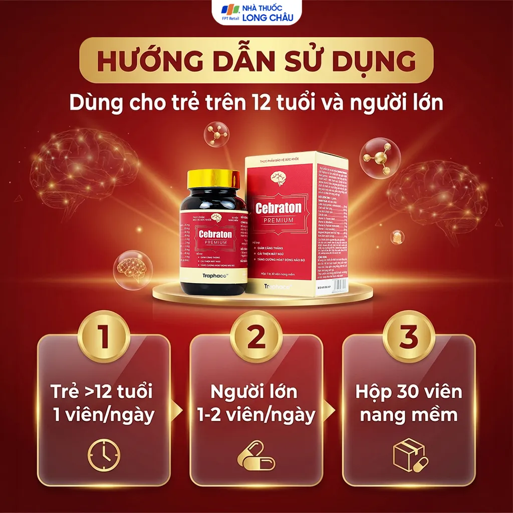 VIÊN UỐNG HỖ TRỢ HOẠT HUYẾT CEBRATON PREMIUM TRAPHACO 30V 5
