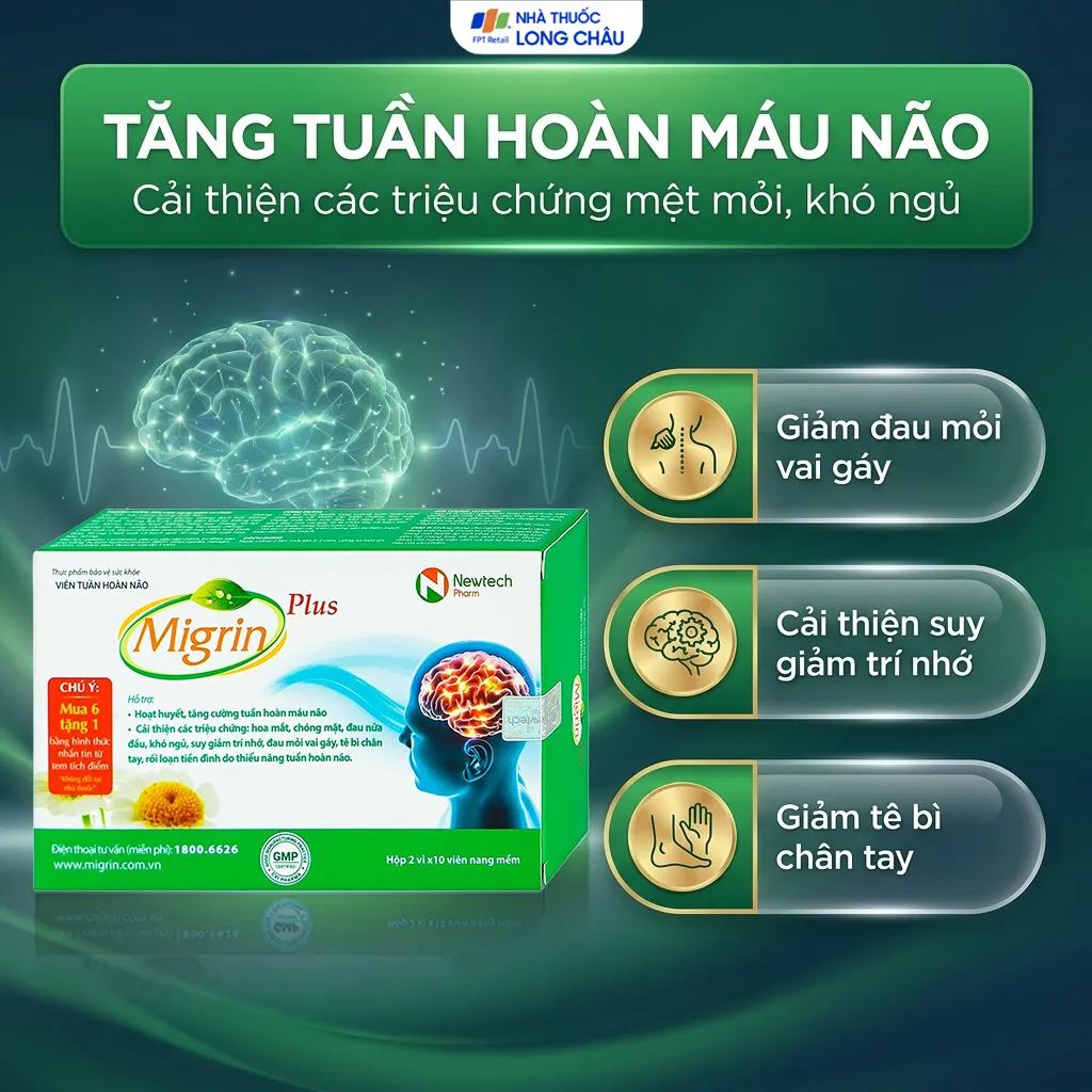 VIÊN UỐNG HỖ TRỢ HOẠT HUYẾT MIGRIN PLUS CVI 2X10 4