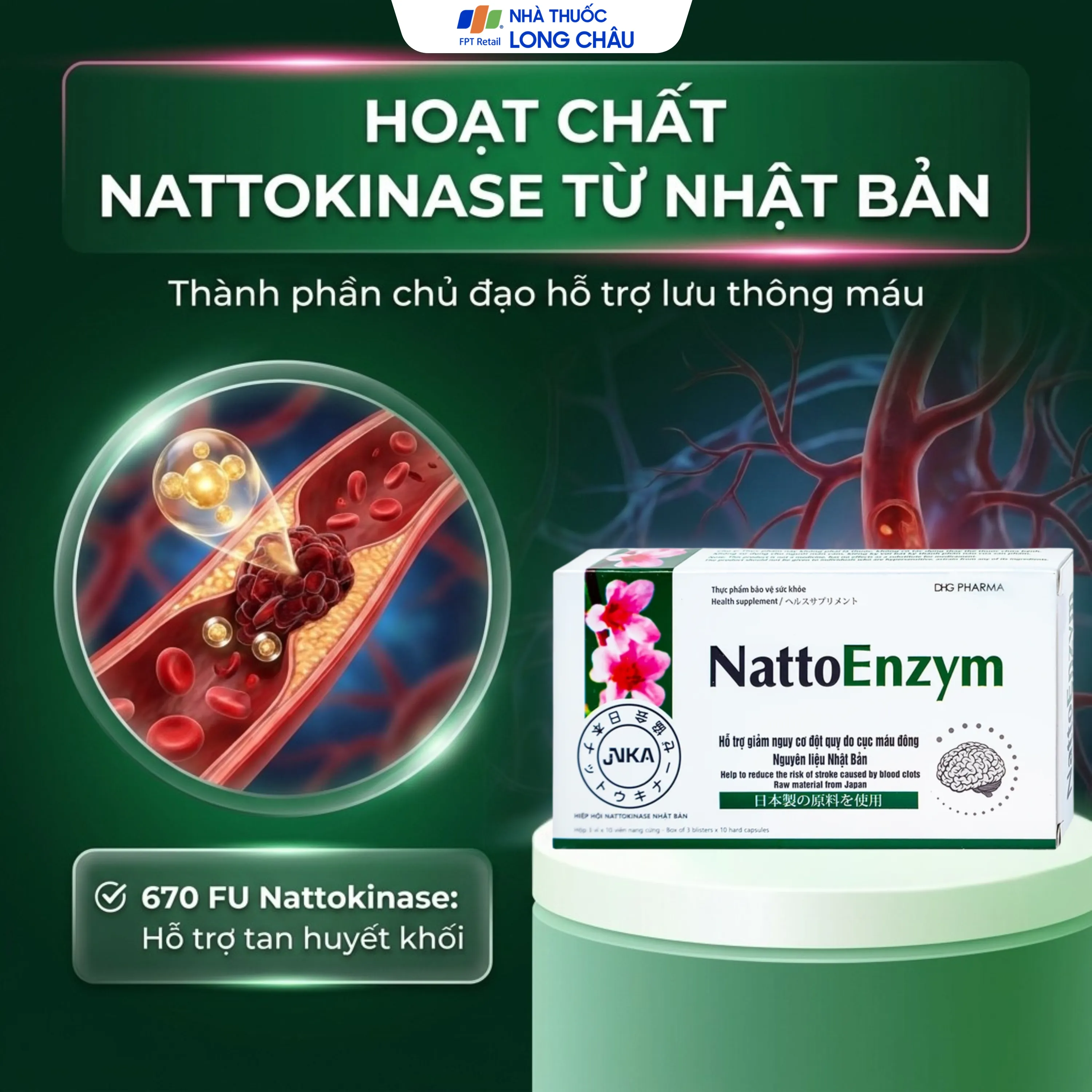 VIÊN UỐNG HỖ TRỢ HOẠT HUYẾT NATTOENZYM DHG 3X10 2