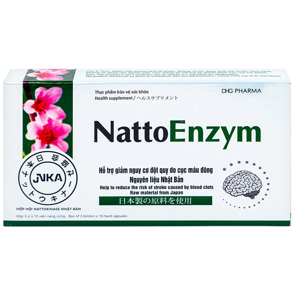 VIÊN UỐNG HỖ TRỢ HOẠT HUYẾT NATTOENZYM DHG 3X10 10