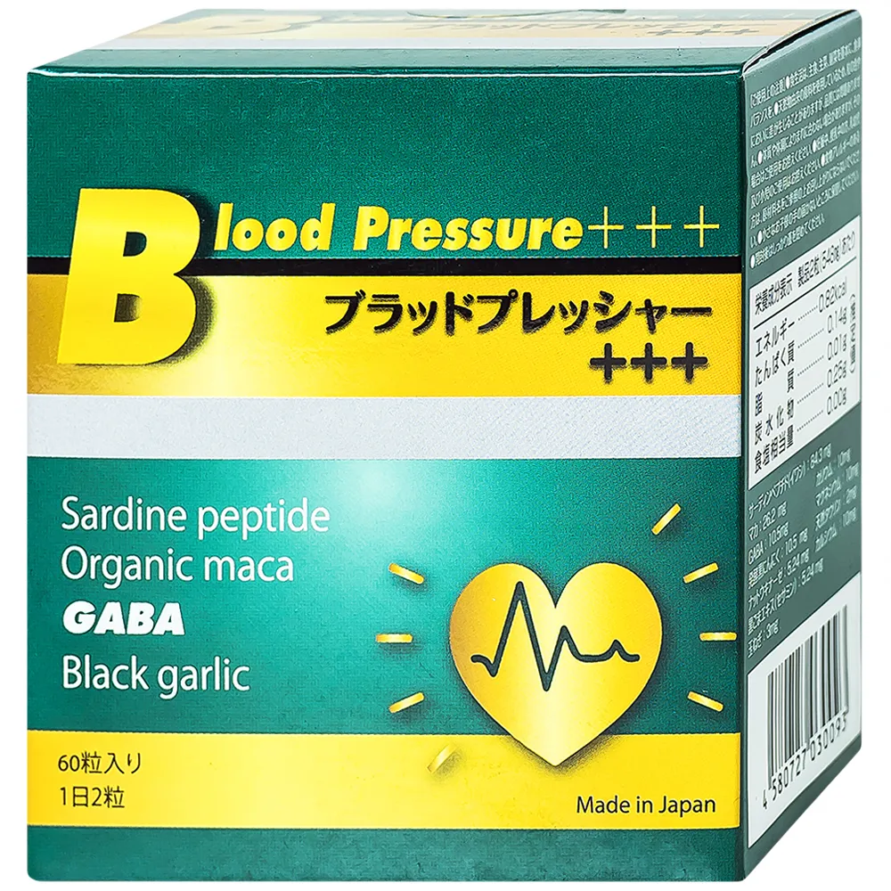 VIÊN UỐNG HỖ TRỢ HUYẾT ÁP BLOOD PRESSURE+++ JPANWELL 60V 8