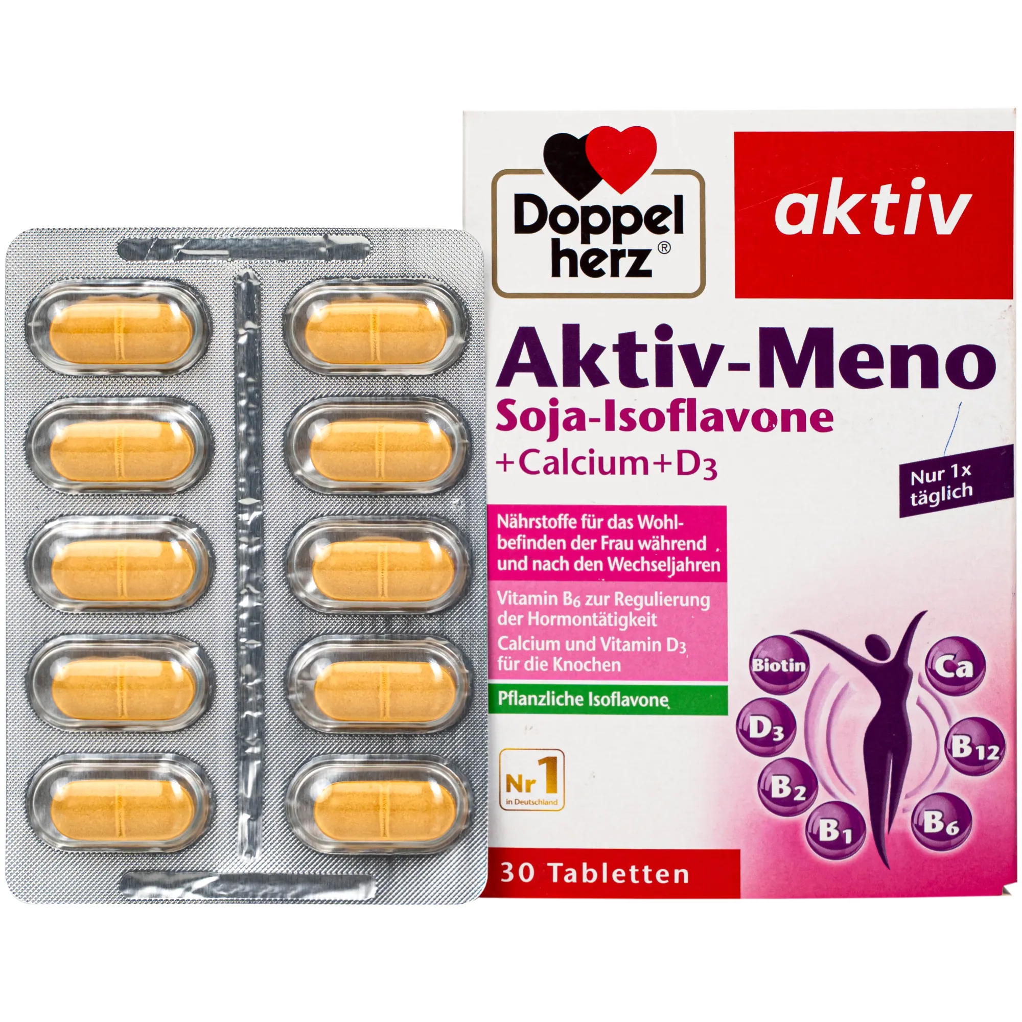 VIÊN UỐNG HỖ TRỢ NỘI TIẾT TỐ CHO PHỤ NỮ TIỀN MÃN KINH DOPPELHERZ AKTIV-MENO 30V