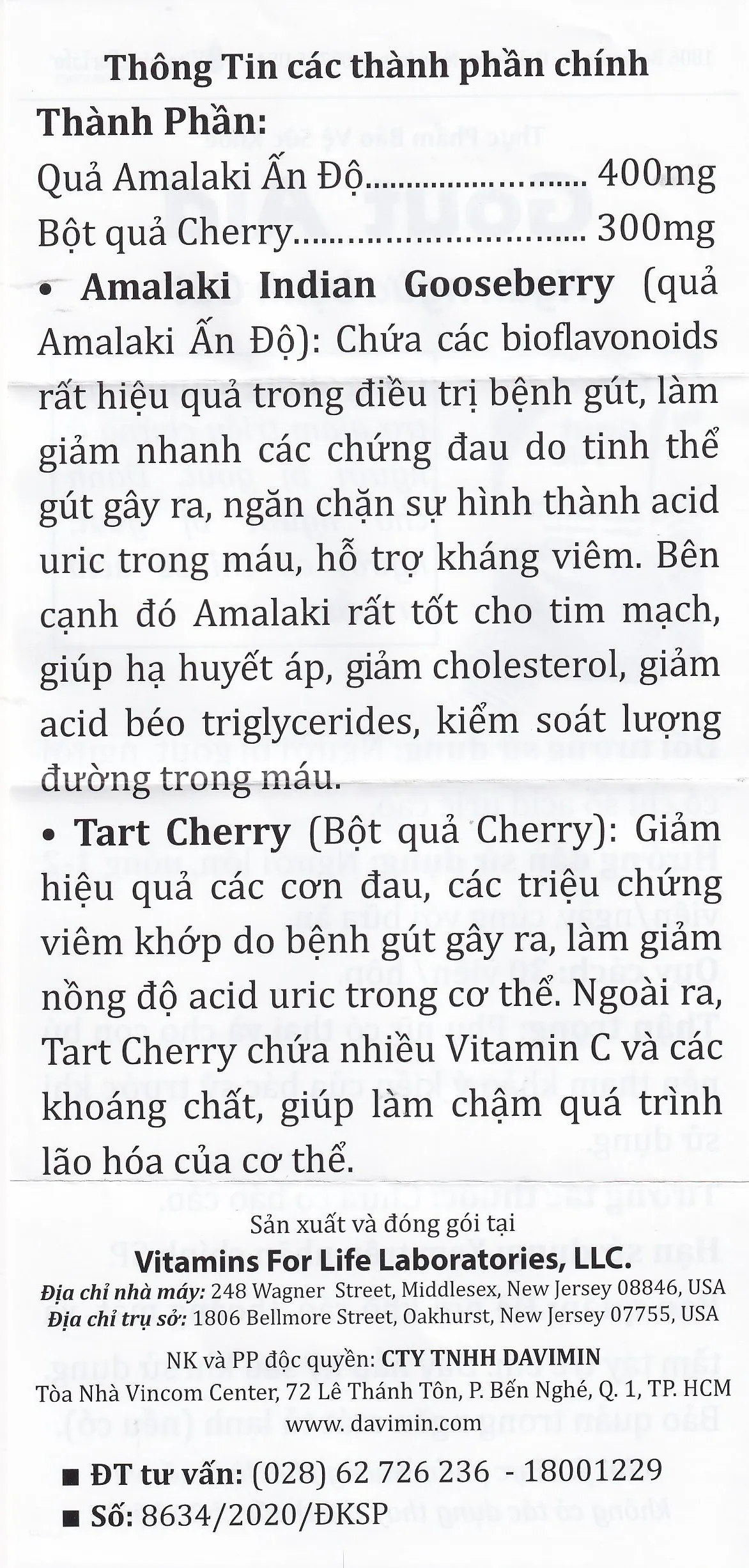 VIÊN UỐNG HỖ TRỢ NGƯỜI BỊ GOUT, CHỈ SỐ ACID URIC CAO-GOUT AID VITAMINS FOR LIFE 30V 14