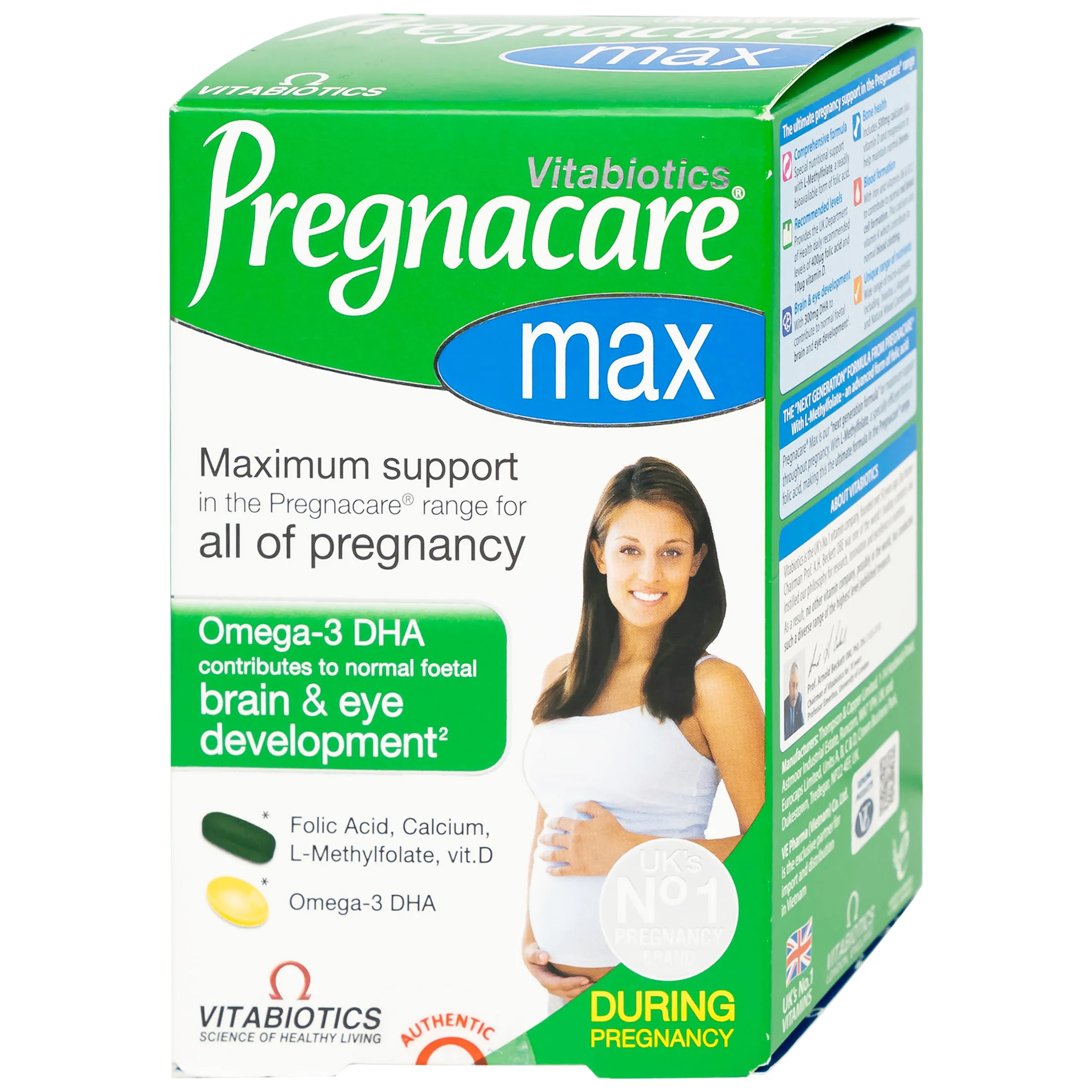 VIÊN UỐNG HỖ TRỢ PHỤ NỮ MANG THAI PREGNACARE MAX VITABIOTICS 84V