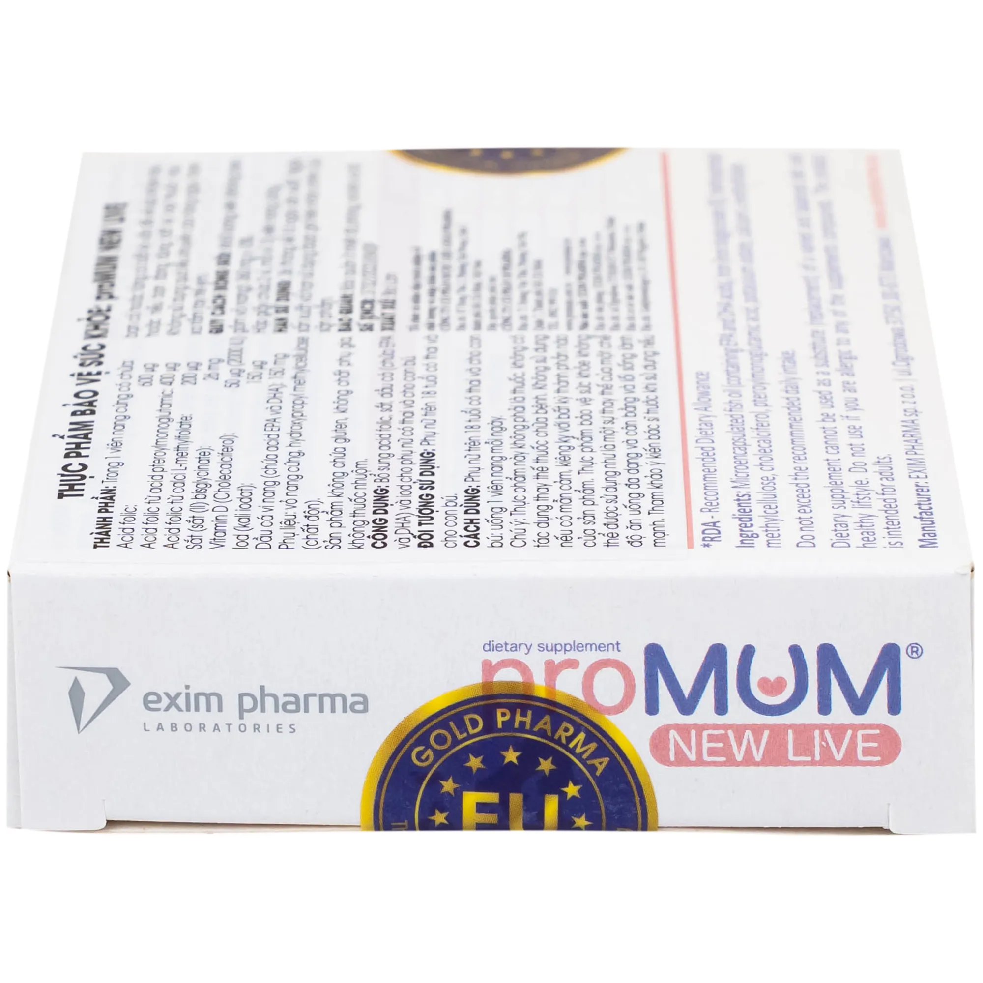 VIÊN UỐNG HỖ TRỢ PHỤ NỮ MANG THAI PROMUM NEW LIVE 2X15 11