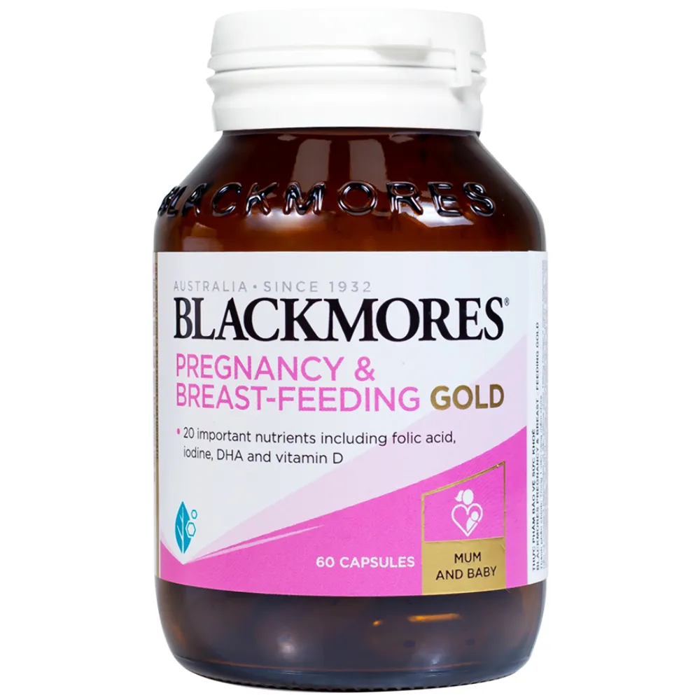 VIÊN UỐNG HỖ TRỢ PHỤ NỮ MANG THAI VÀ CHO CON BÚ BLACKMORES PREGNANCY & BREAST - FEEDING GOLD 60V