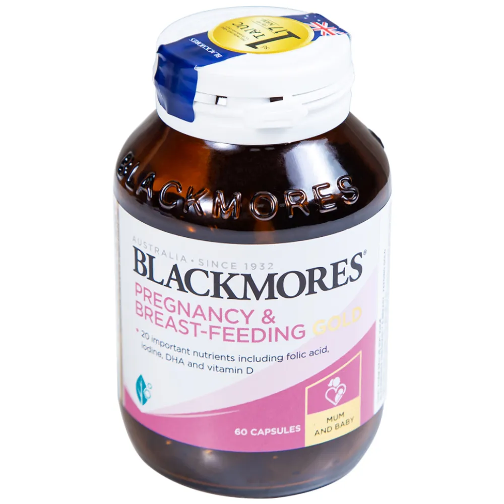 VIÊN UỐNG HỖ TRỢ PHỤ NỮ MANG THAI VÀ CHO CON BÚ BLACKMORES PREGNANCY & BREAST - FEEDING GOLD 60V 5