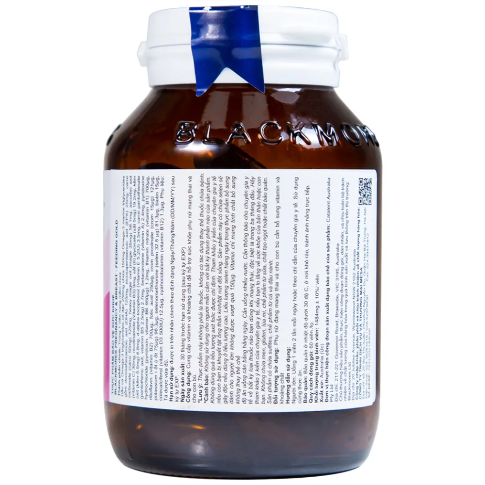 VIÊN UỐNG HỖ TRỢ PHỤ NỮ MANG THAI VÀ CHO CON BÚ BLACKMORES PREGNANCY & BREAST - FEEDING GOLD 60V 9
