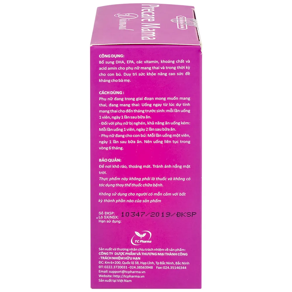 VIÊN UỐNG HÕ TRỢ PHỤ NỮ MANG THAI PRECARE MAMA DIAMOND 30V 6