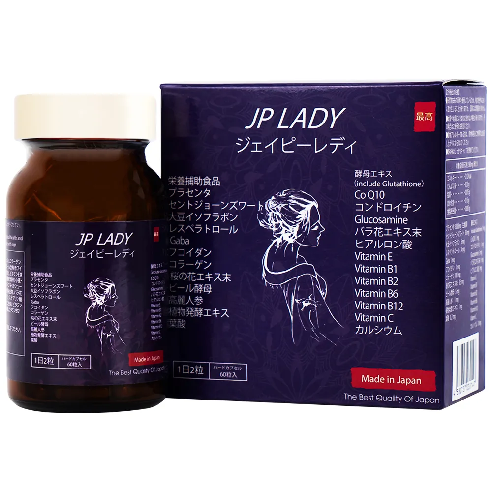 VIÊN UỐNG HỖ TRỢ PHỤ NỮ TIỀN MÃN KINH JP LADY JPANWELL 60V
